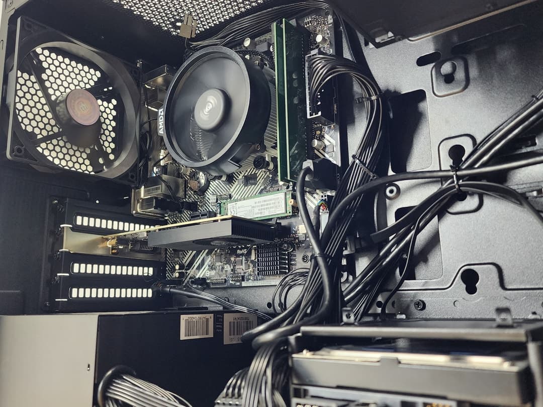 Gaming PC Ryzen 5 5500 16GB RAM 256GB SSD + 1TB HDD GT 1030 2GB Windows 11 Computer