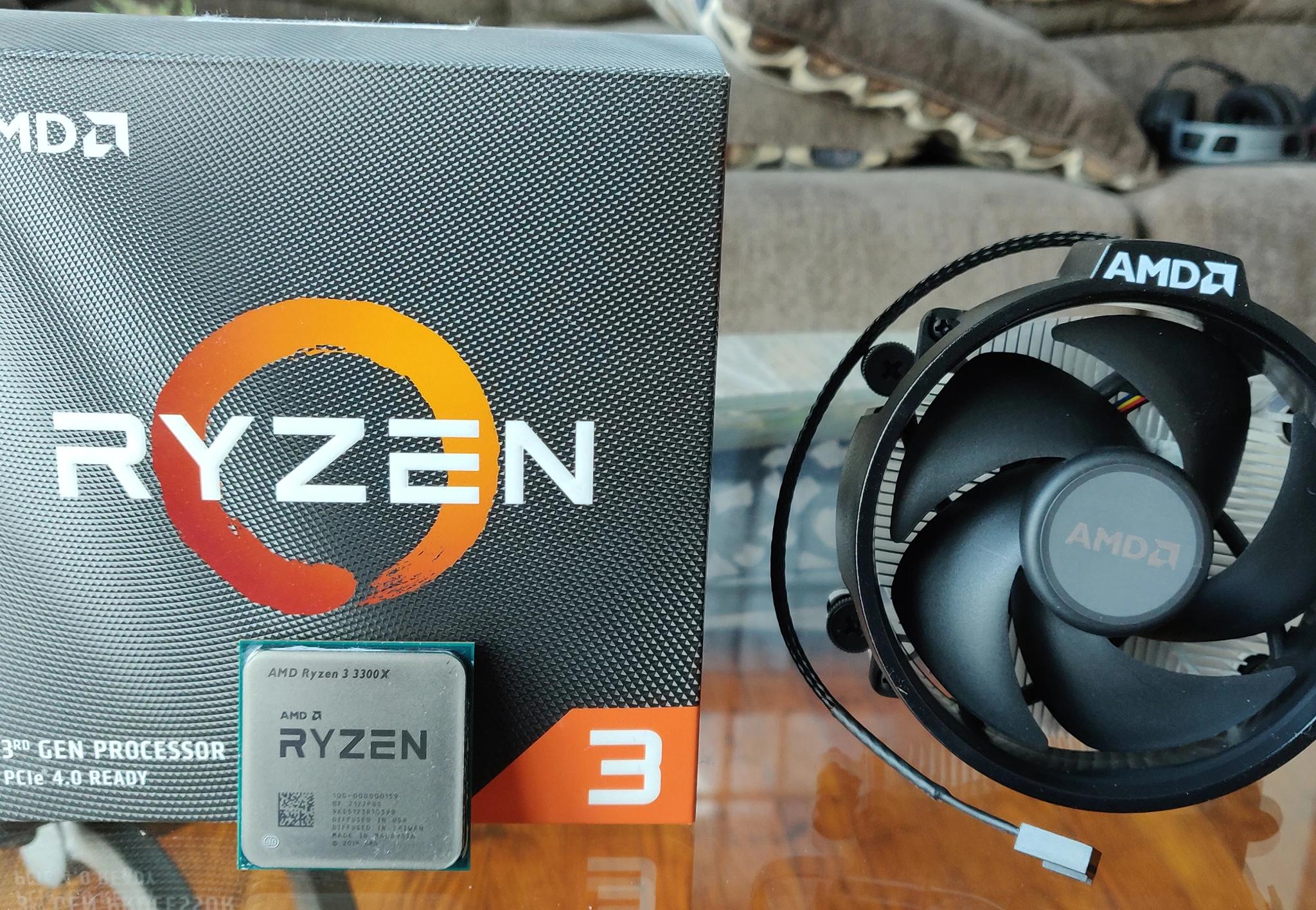 AMD Ryzen 3 3300X AM4 CPU + Heatsink