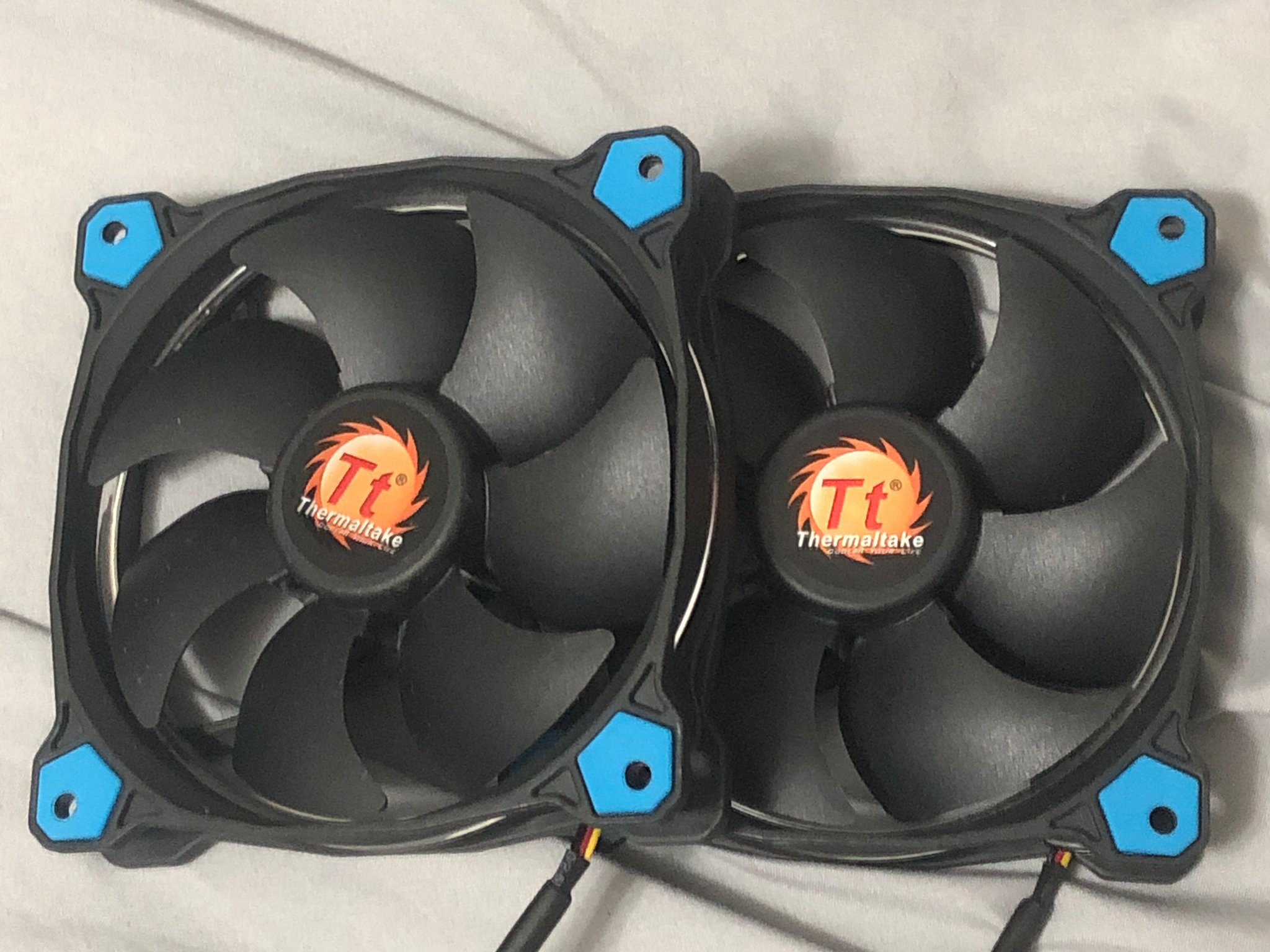 Two Black/Blue 120mm