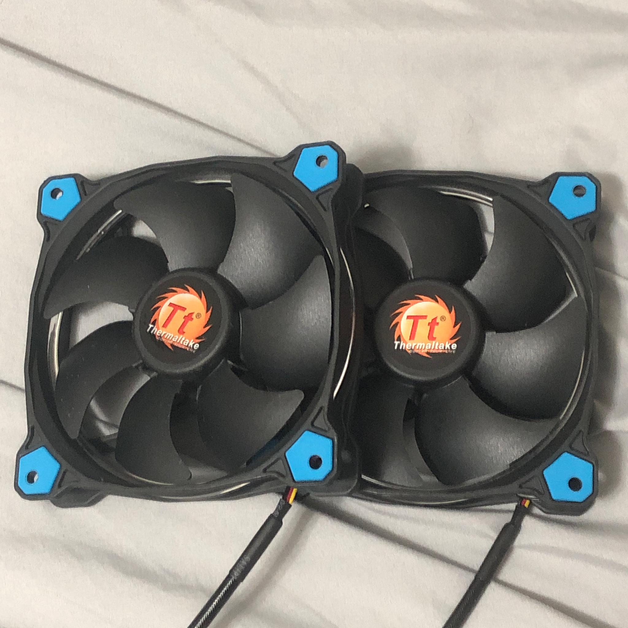 Two Black/Blue 120mm