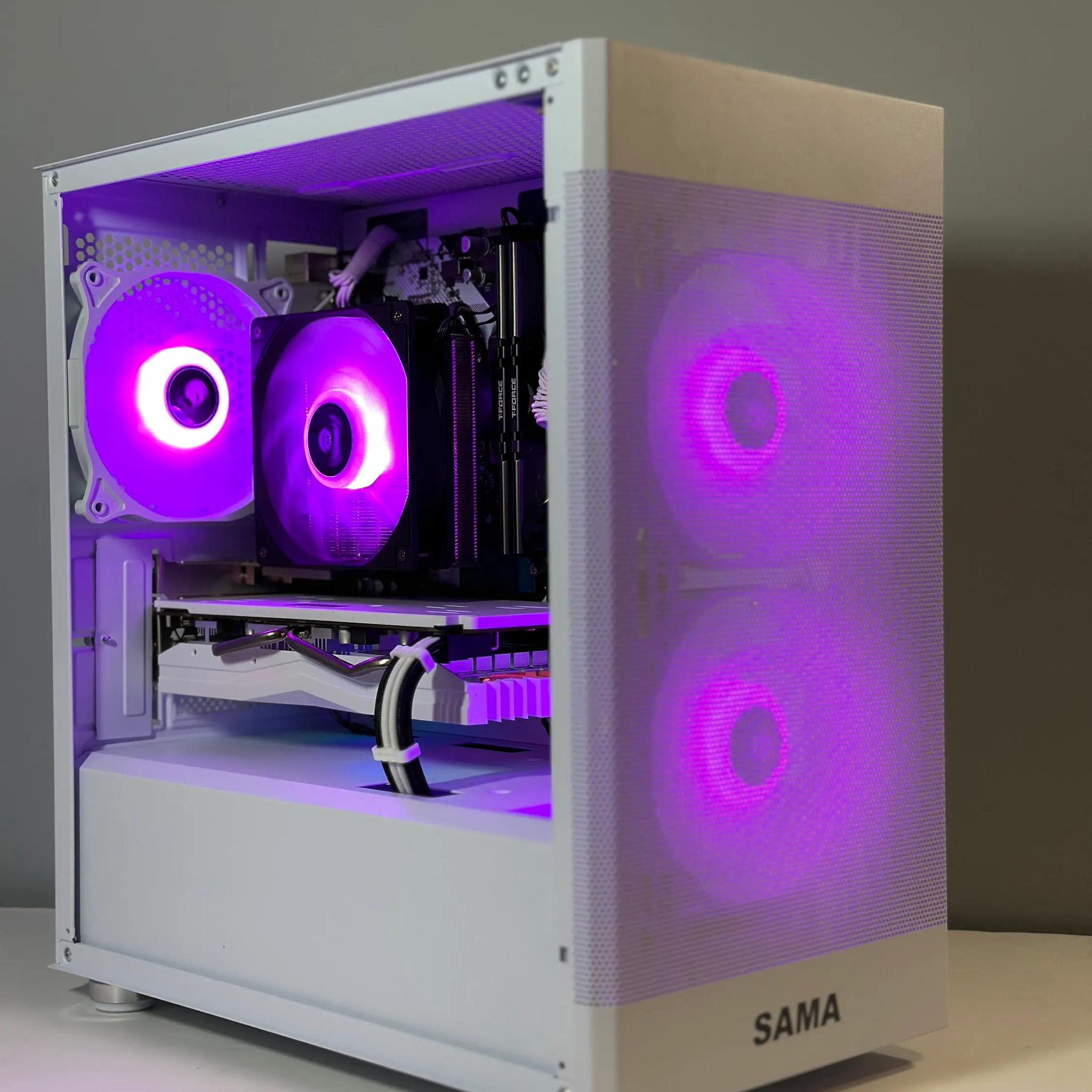 Ryzen 5 2600X/AMD RX 580 8GB Custom RGB White Gaming PC Bundle W/Keyboard/Mouse/Headset & Mic