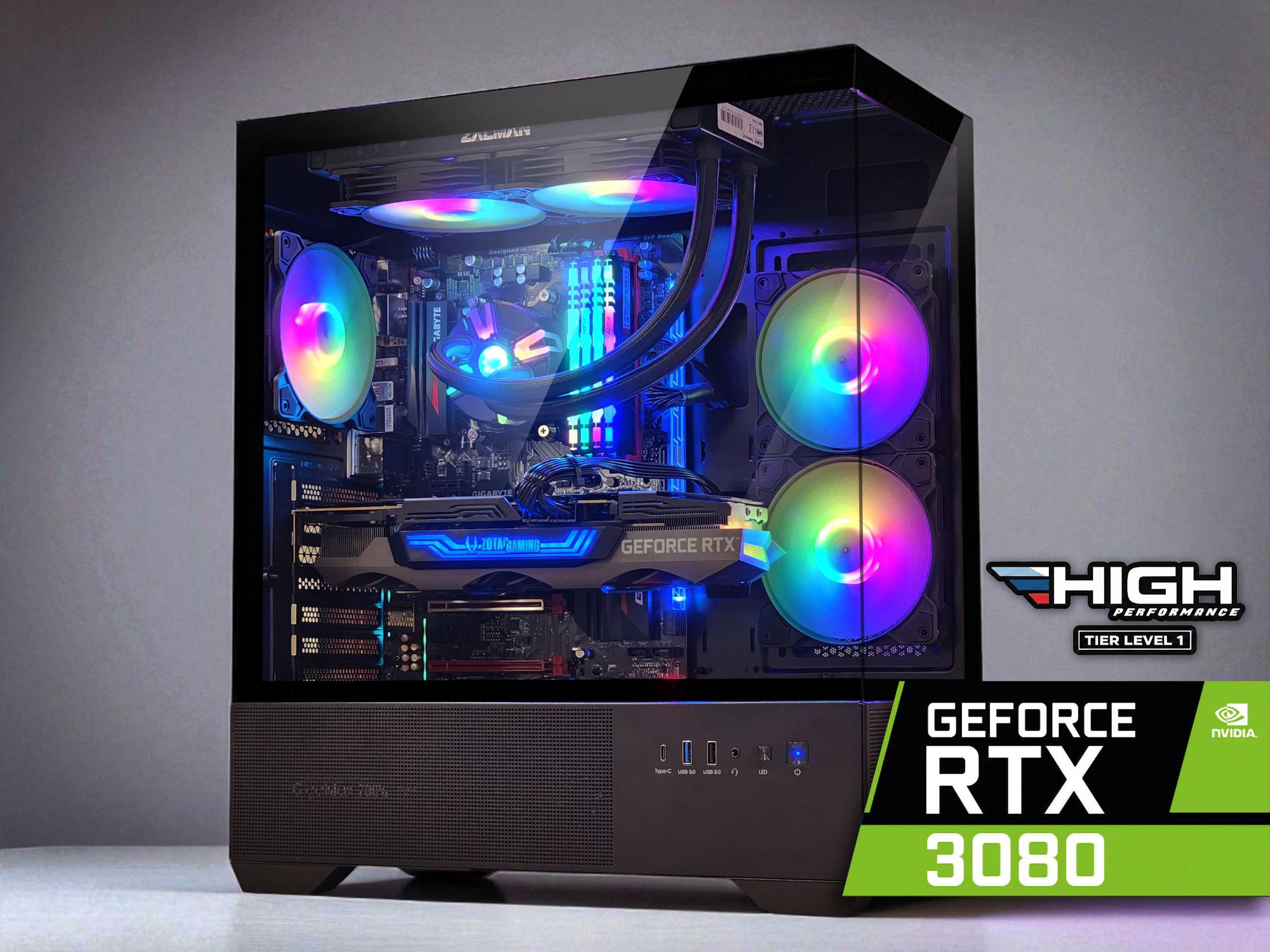 🏆 Gaming PC | GeForce RTX 3080 OC | Ryzen 5600X | 32GB RAM | 2TB NVME M.2 SSD | WIFI | Win 11 Pro