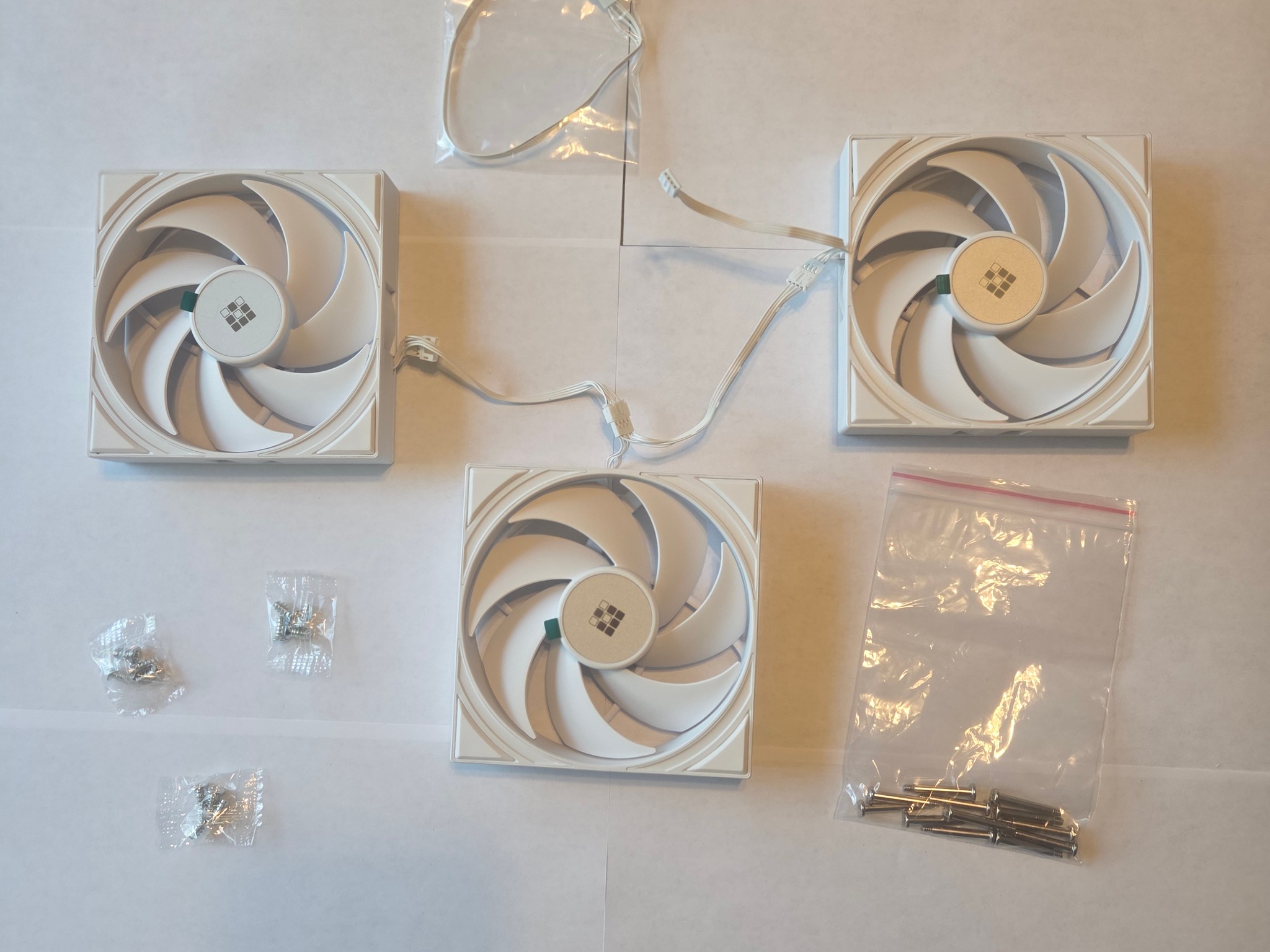 Sudokoo 120mm PWM Case/Radiator Fan - High Static Pressure 1900 RPM  "White 3 Pack"