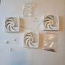 Sudokoo 120mm PWM Case/Radiator Fan - High Static Pressure 1900 RPM  "White 3 Pack"