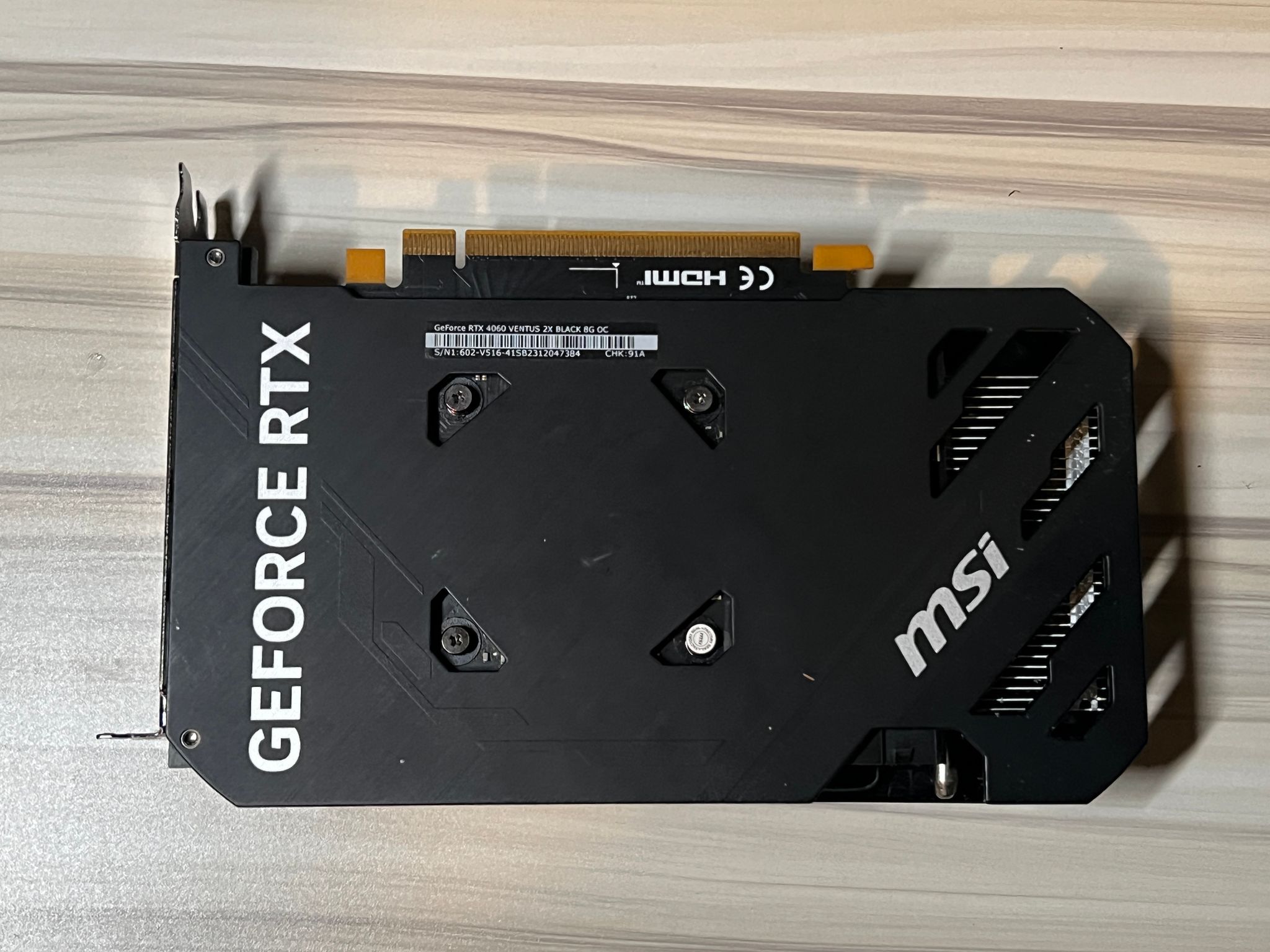 MSI VENTUS GeForce RTX 4060 2x Black 8G OC **READ DESCRIPTION**