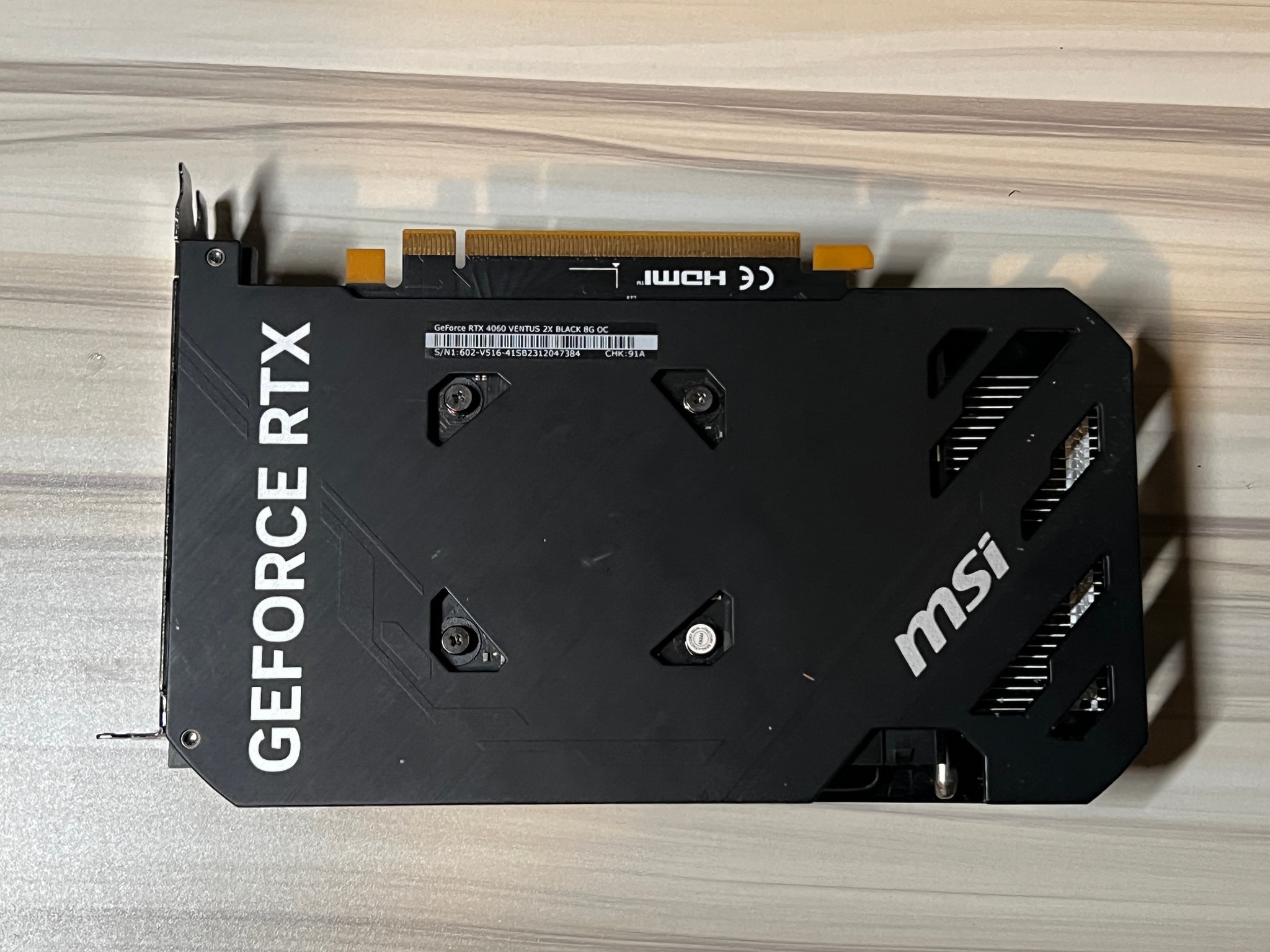 MSI VENTUS GeForce RTX 4060 2x Black 8G OC **READ DESCRIPTION**