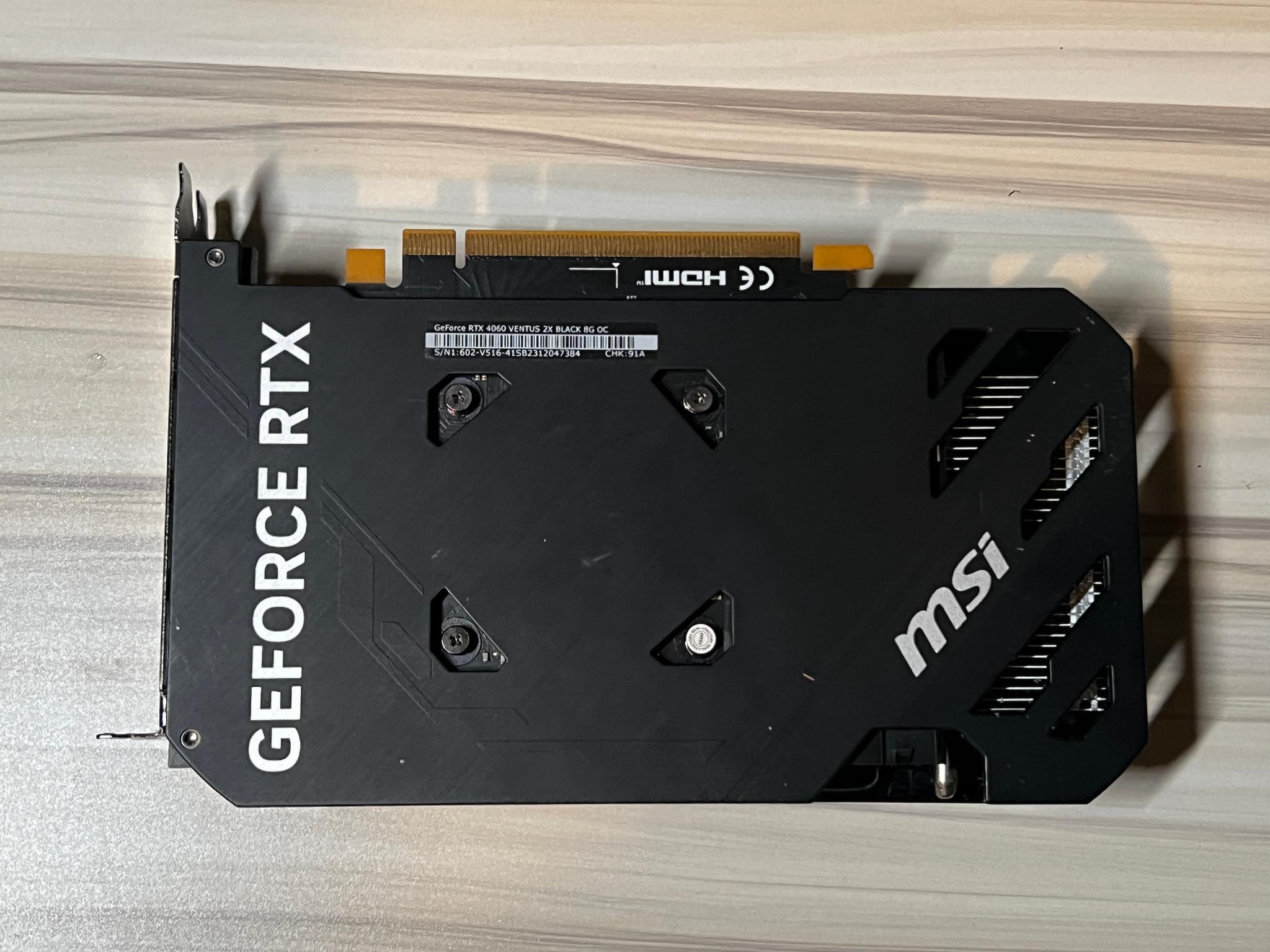 MSI VENTUS GeForce RTX 4060 2x Black 8G OC **READ DESCRIPTION**