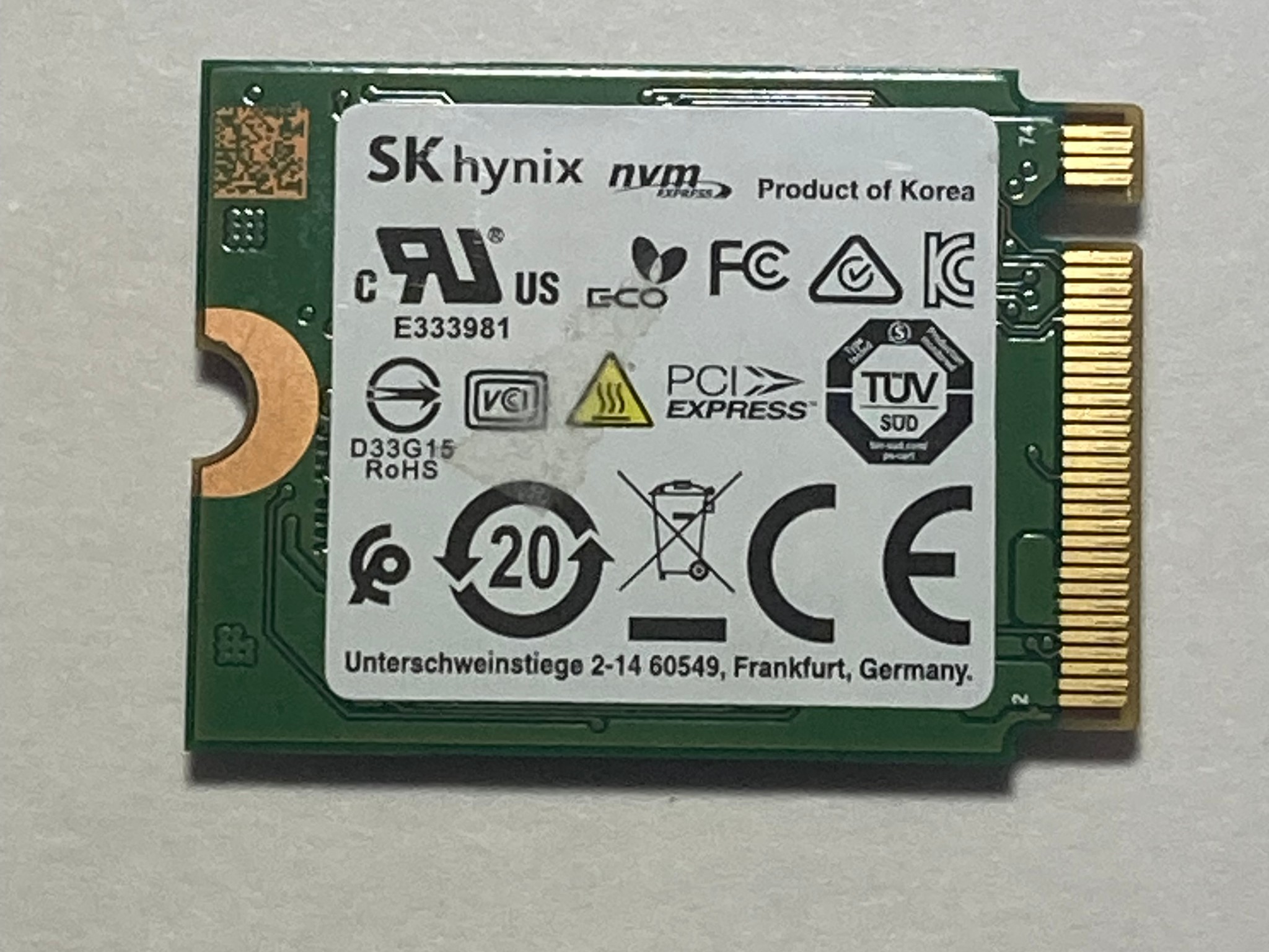 512 GB M.2 NVME SSD SK Hynix | 2230 Gen3x4 | Solid State Drive | Hard Drive| 100% Health