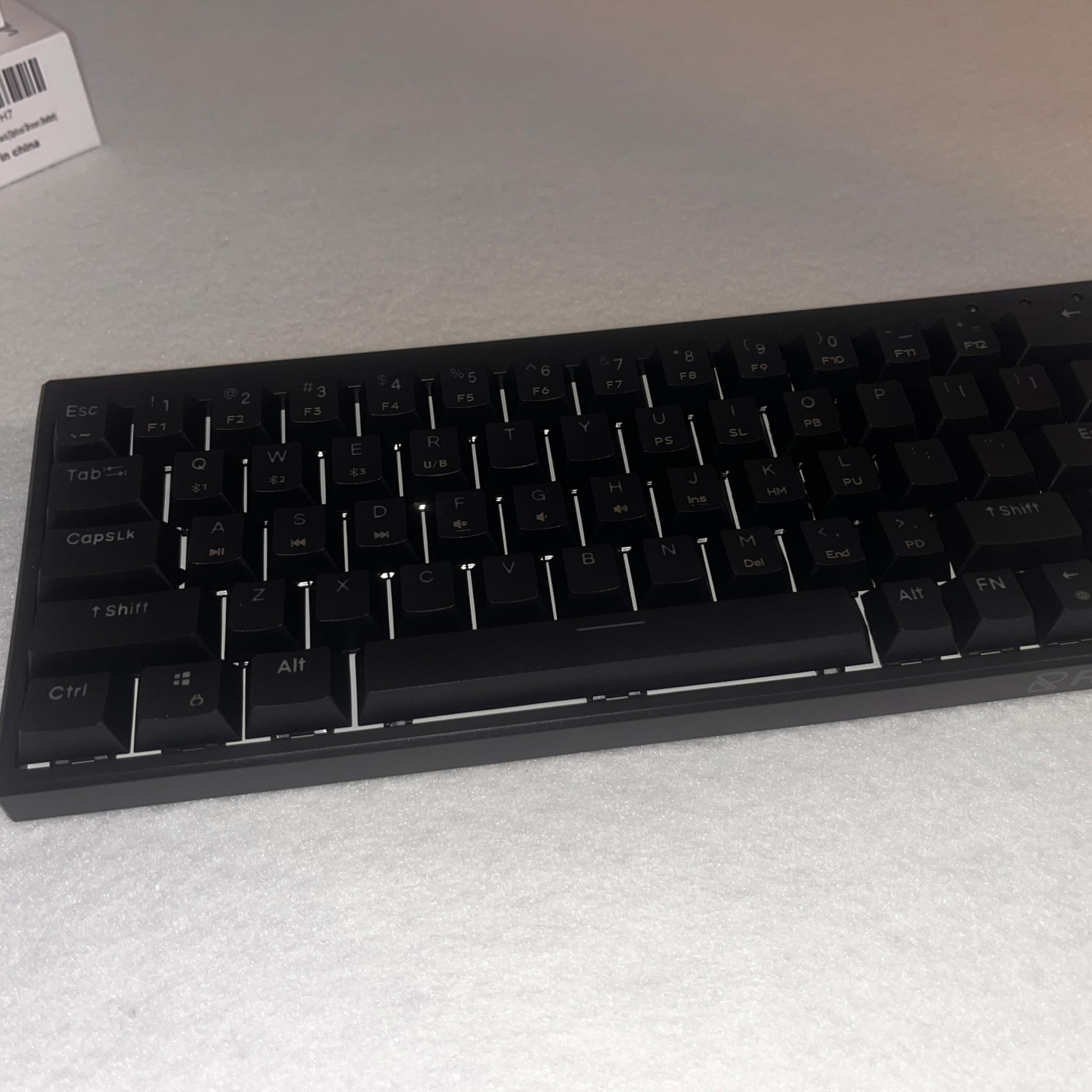 Ractous Design RGB Keyboard  Hot Swappable.  H&J Optical Brown Switches. Bluetooth/Wired.