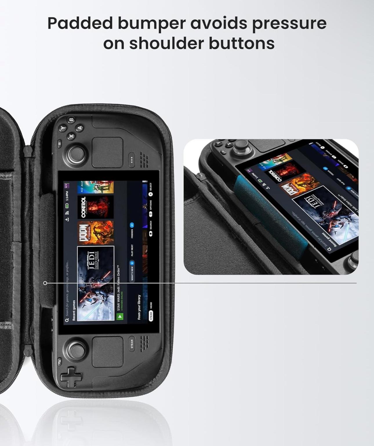 tomtoc Carrying Case Compatible with Steam Deck/Steam Deck OLED, Protective case