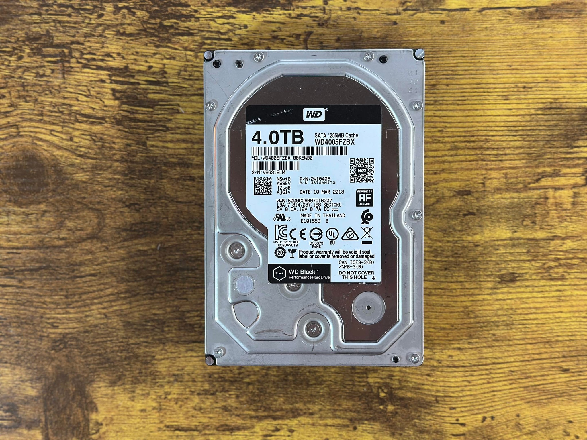 WD Black 4TB  7200RPM 3.5in Sata Hard Drive HDD