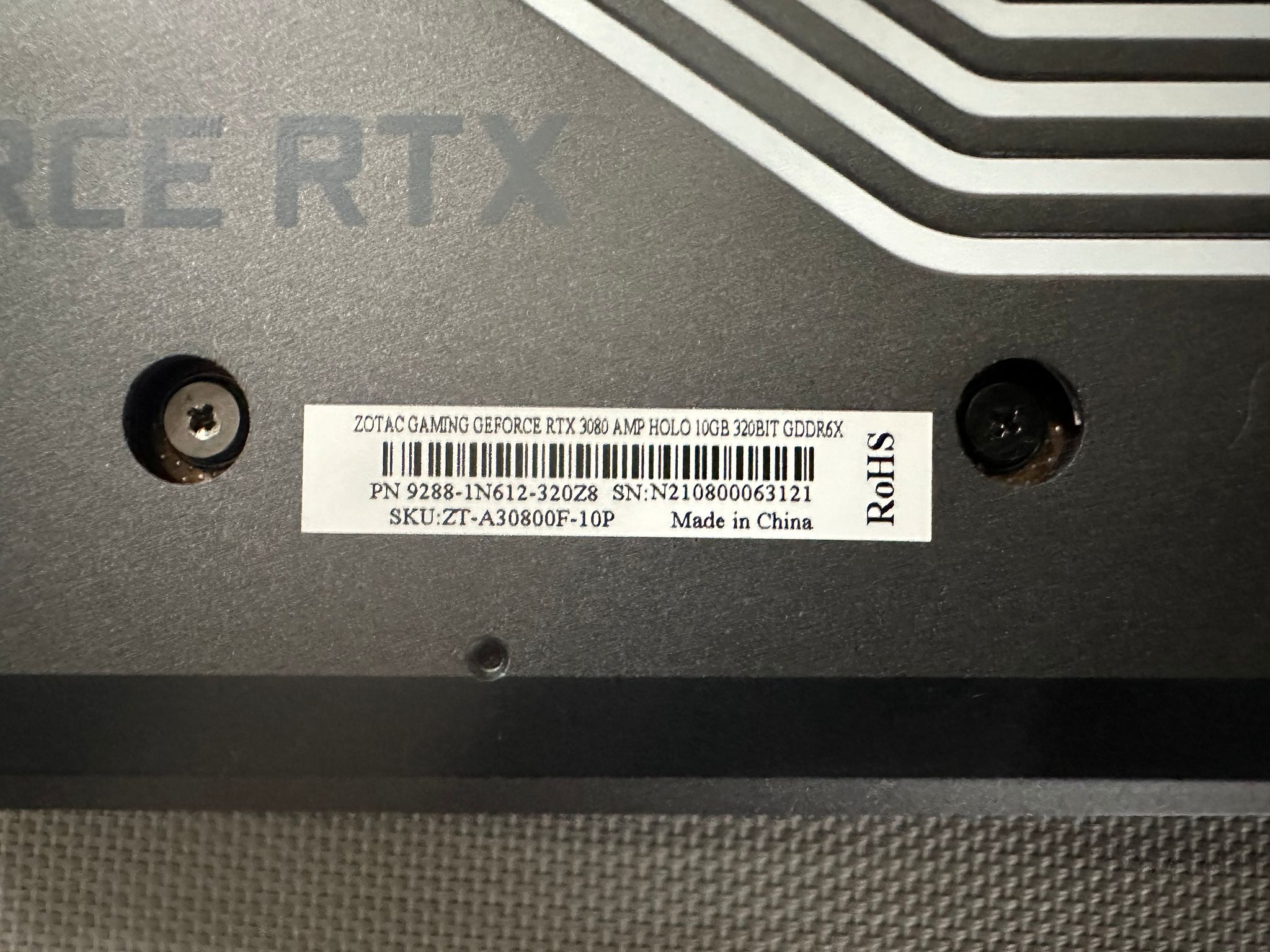 On Sale! Zotac RTX 3080 Amp Holo 10gb GDDR6