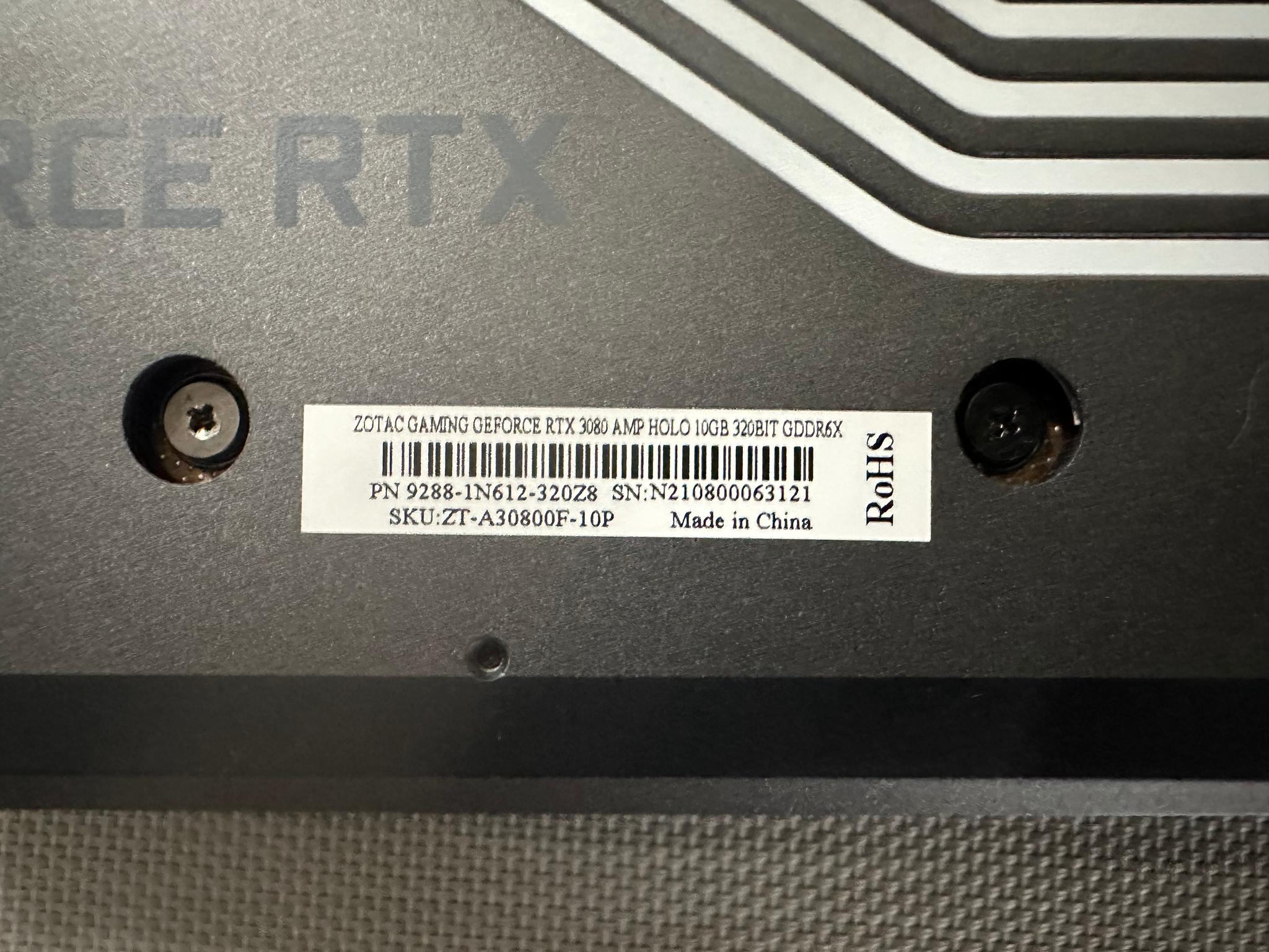 On Sale! Zotac RTX 3080 Amp Holo 10gb GDDR6