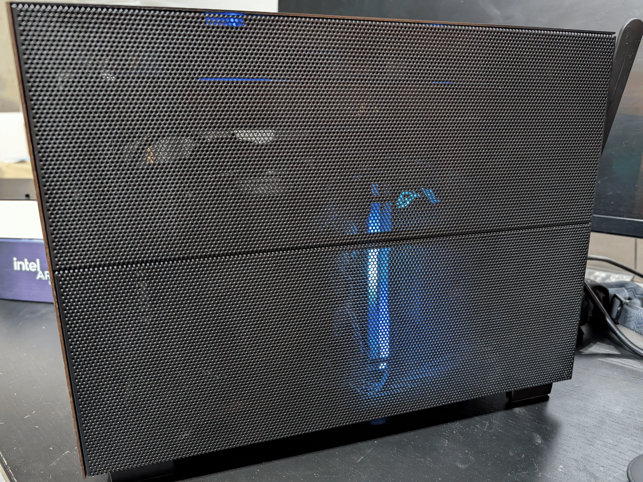 Cozy Wood Mini ITX SFF RGB PC- Intel i5 11600K | Arc B570 GPU | 32GB RAM | 1TB SSD | Liquid Cooled