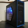  custom blue and black budget gaming pc. 