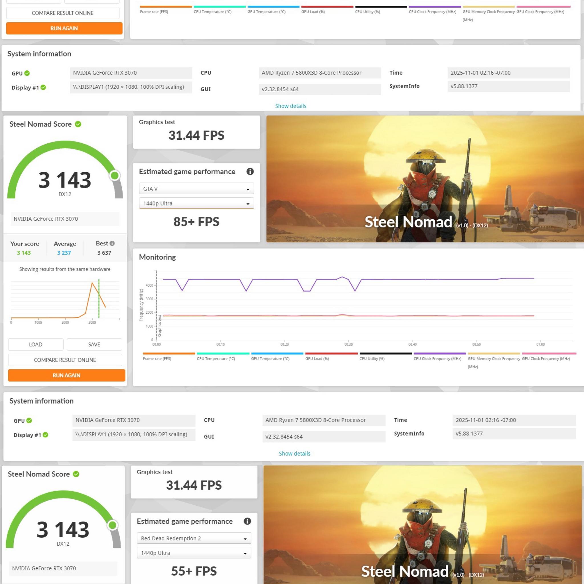 Smooth 1440p / High-FPS Beast | Ryzen 5800X3D + RTX 3070 | 32 GB RAM | 1TB SSD