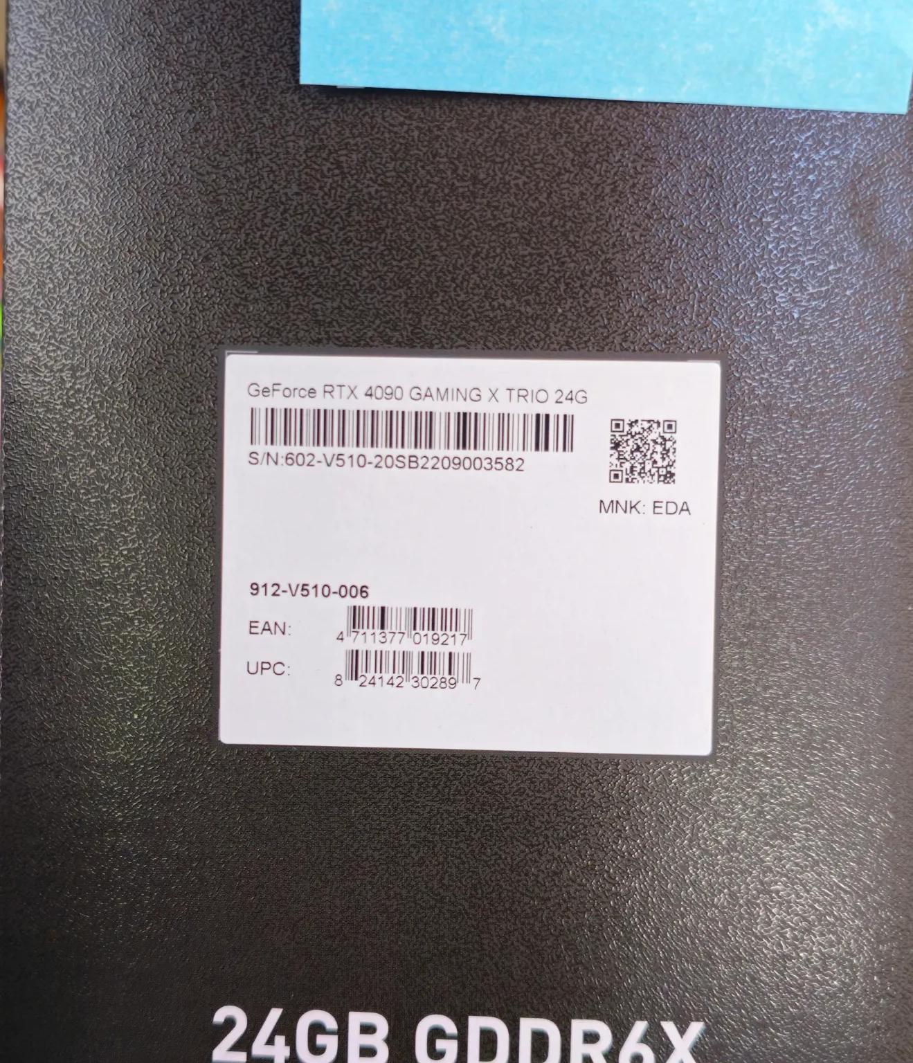 MSI Gaming X Trio Nvidia RTX 4090 24GB GDDR6X