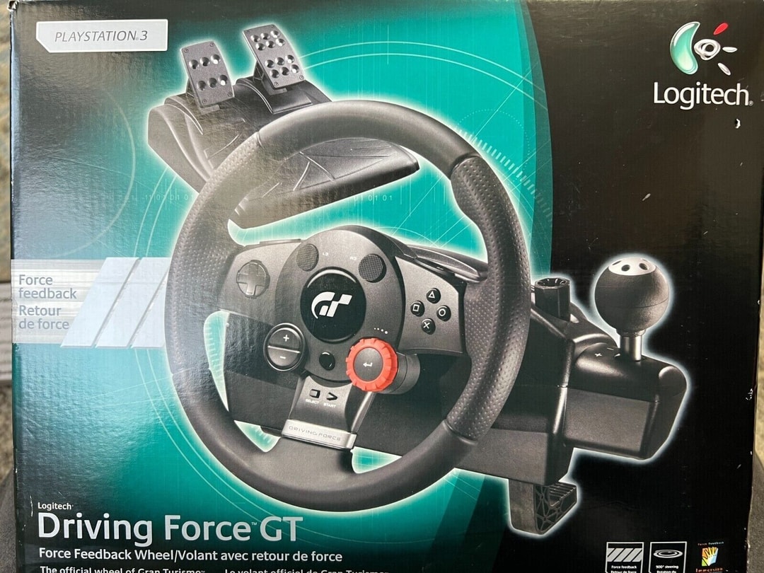 Logitech Driving Force GT Racing Wheel & Pedals w/ Original Box