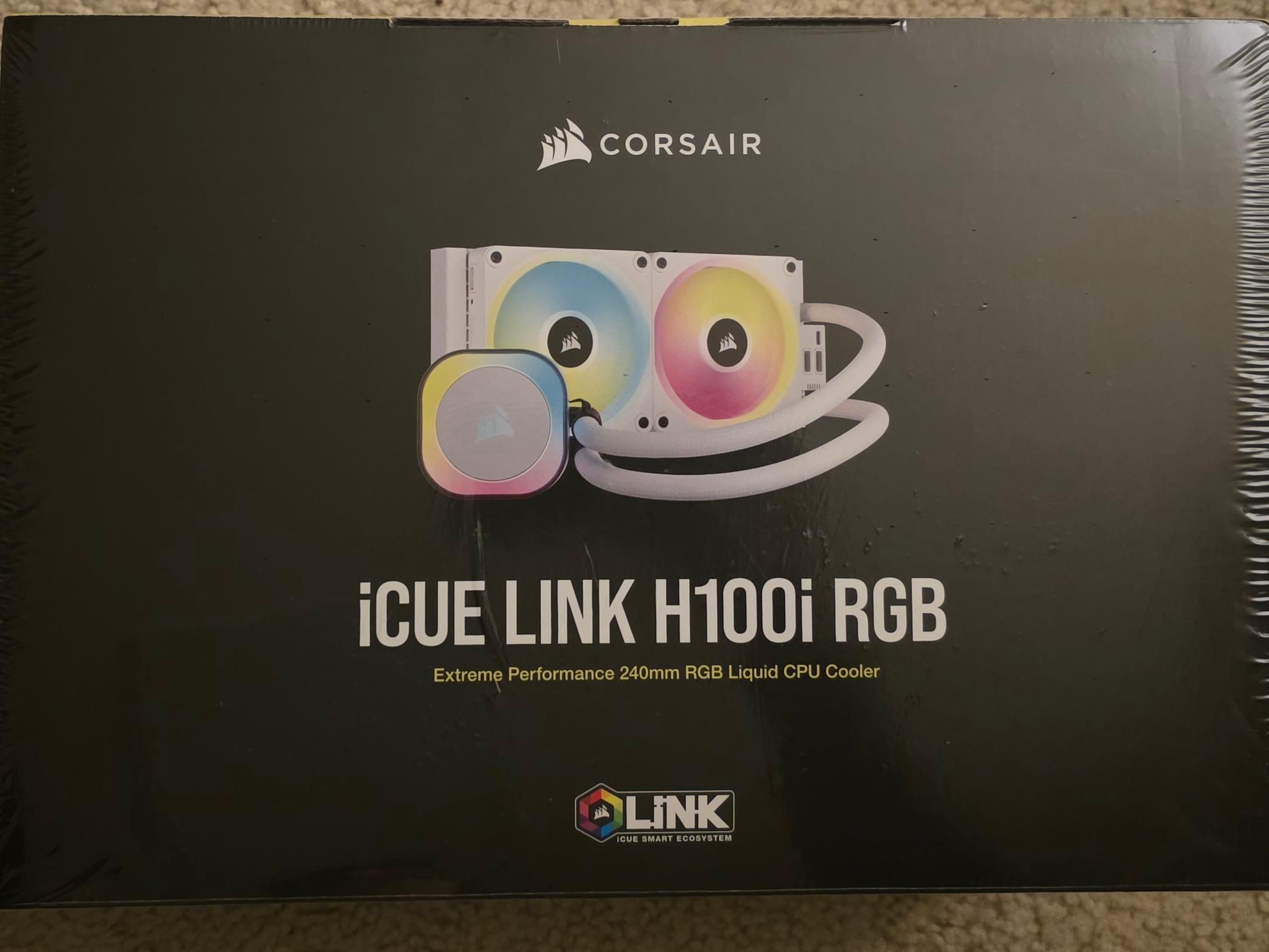 CORSAIR iCUE LINK H100i 240mm AIO RGB Liquid CPU Cooler White Brand New In Box Sealed