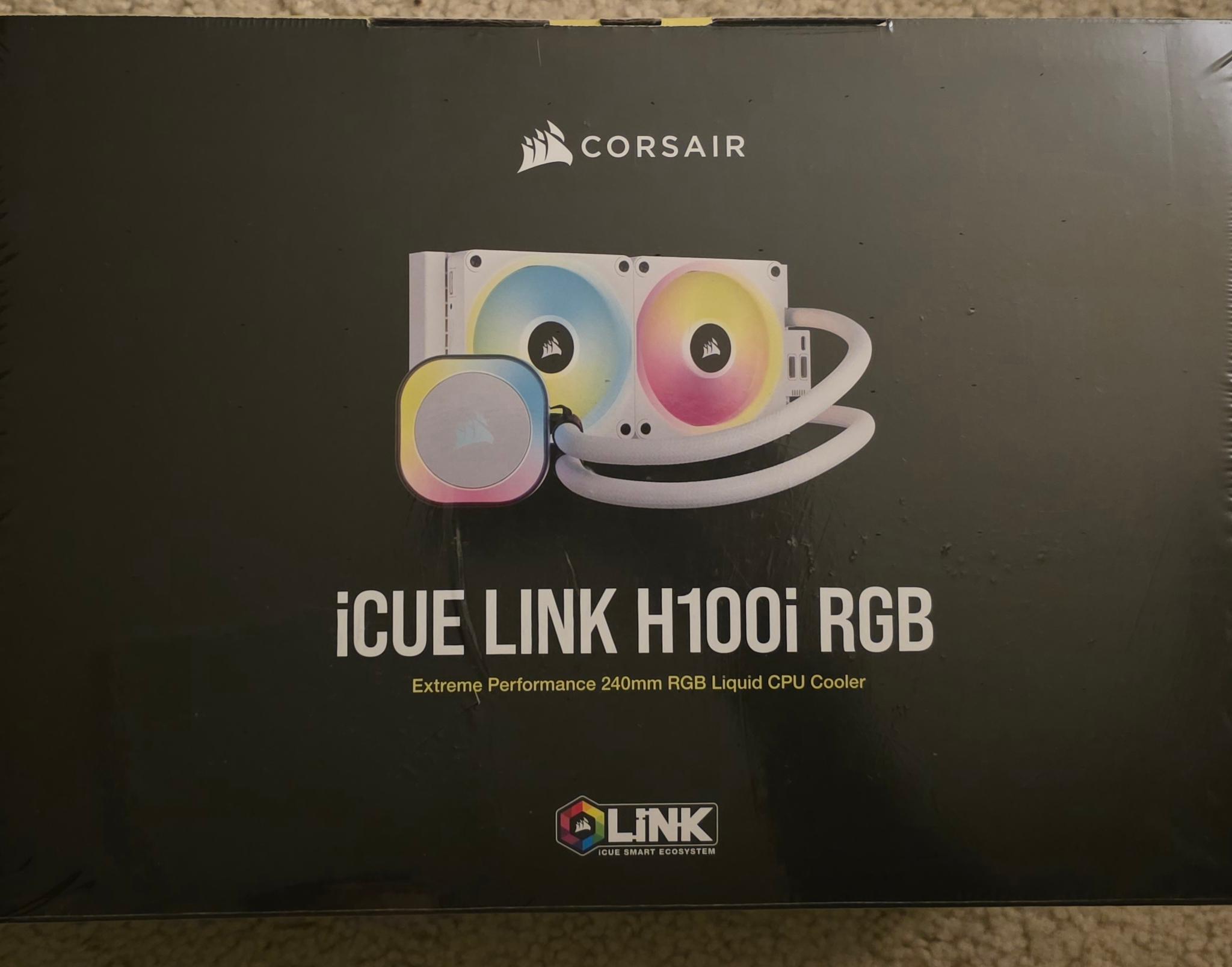 CORSAIR iCUE LINK H100i 240mm AIO RGB Liquid CPU Cooler White Brand New In Box Sealed