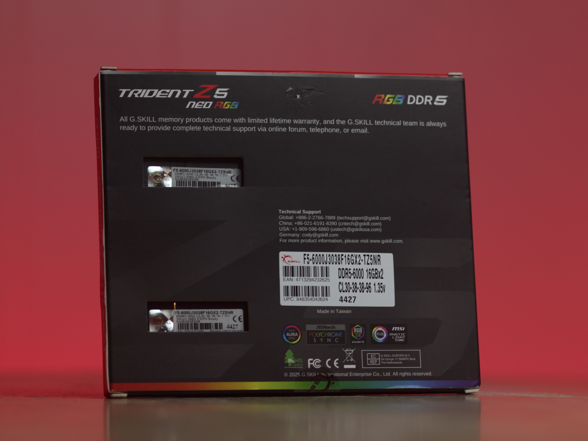 32GB DDR5-6000 CL30 G.Skill Trident Z5 Neo (2x16GB) Black