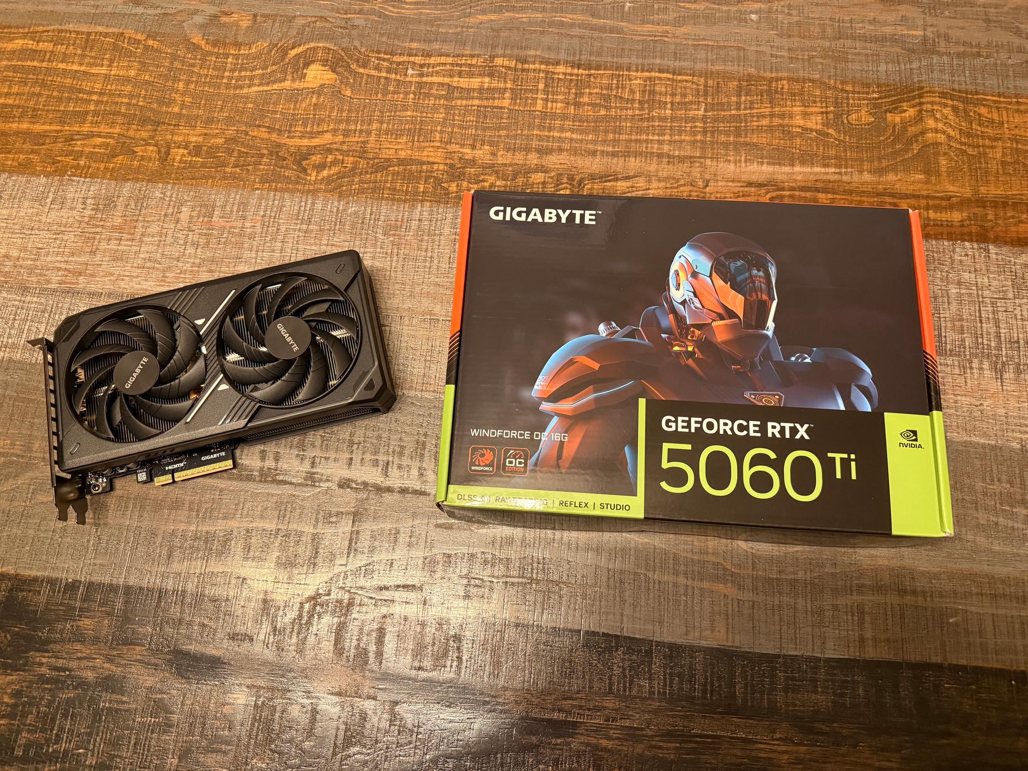 Used GIGABYTE GeForce RTX 5060 Ti WINDFORCE OC 16G Like New Box Included