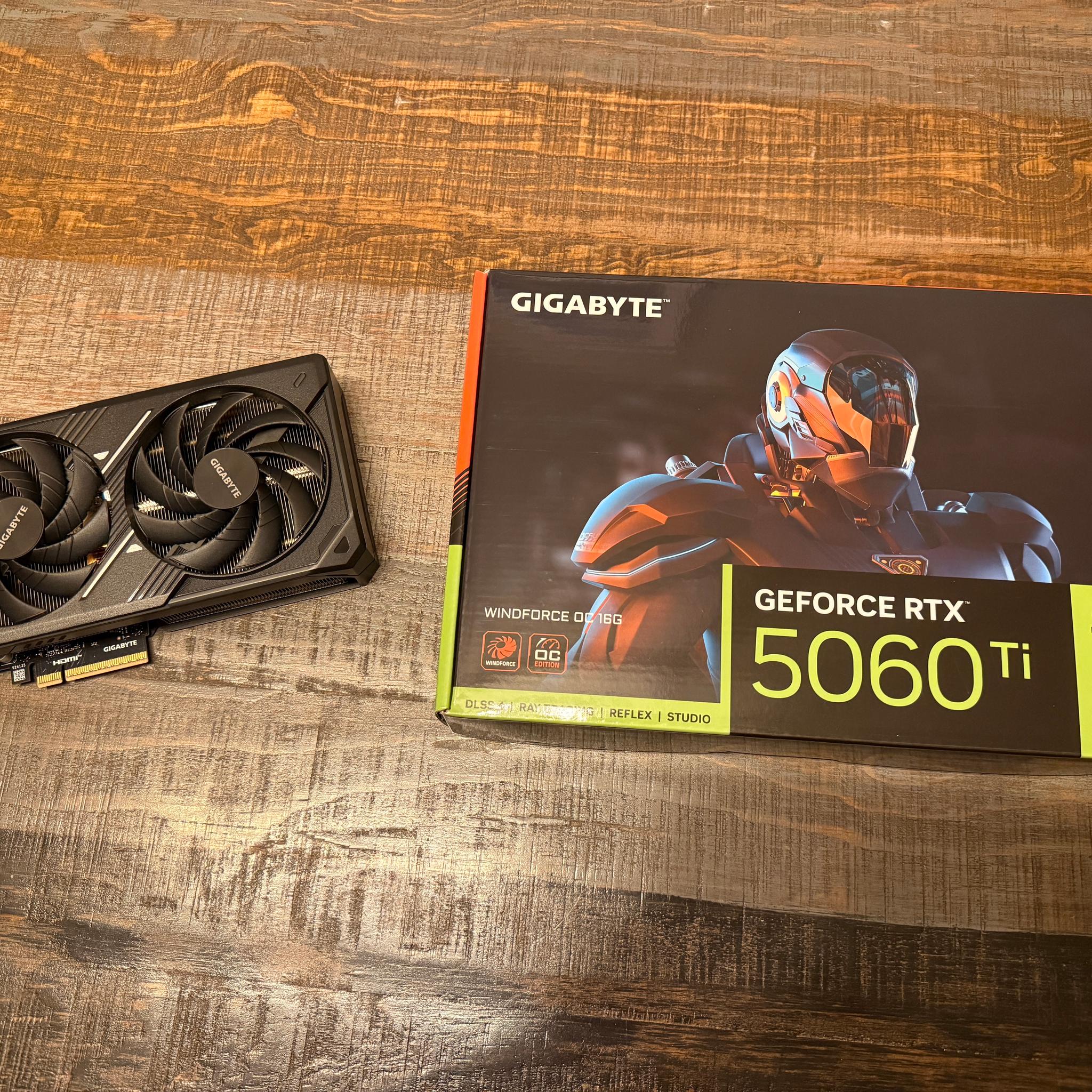 Used GIGABYTE GeForce RTX 5060 Ti WINDFORCE OC 16G Like New Box Included