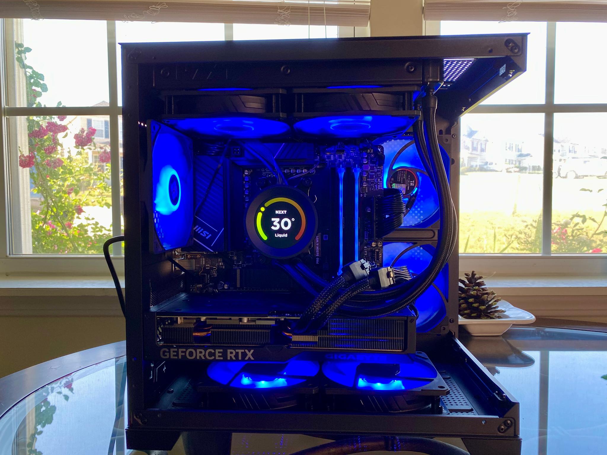 Hematite VI R5 7600X RTX 4070 Super 2TB NVME 32GB DDR5 Liquid Cooled Gaming,Streaming, Editing PC