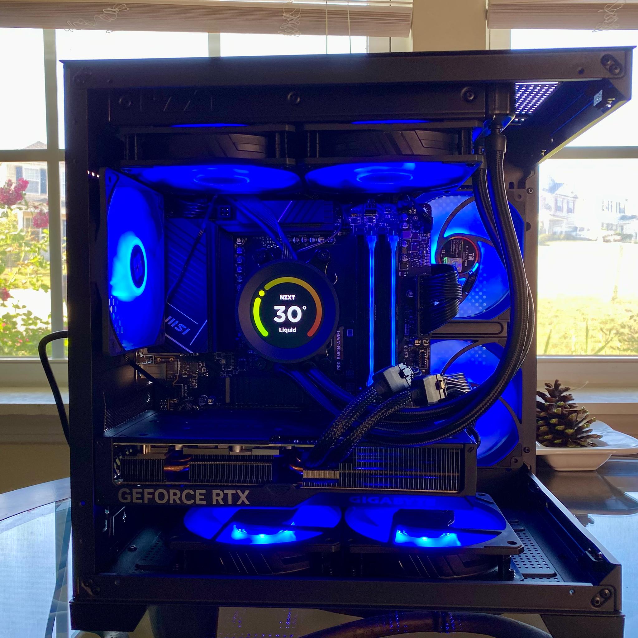 Hematite VI R5 7600X RTX 4070 Super 2TB NVME 32GB DDR5 Liquid Cooled Gaming,Streaming, Editing PC