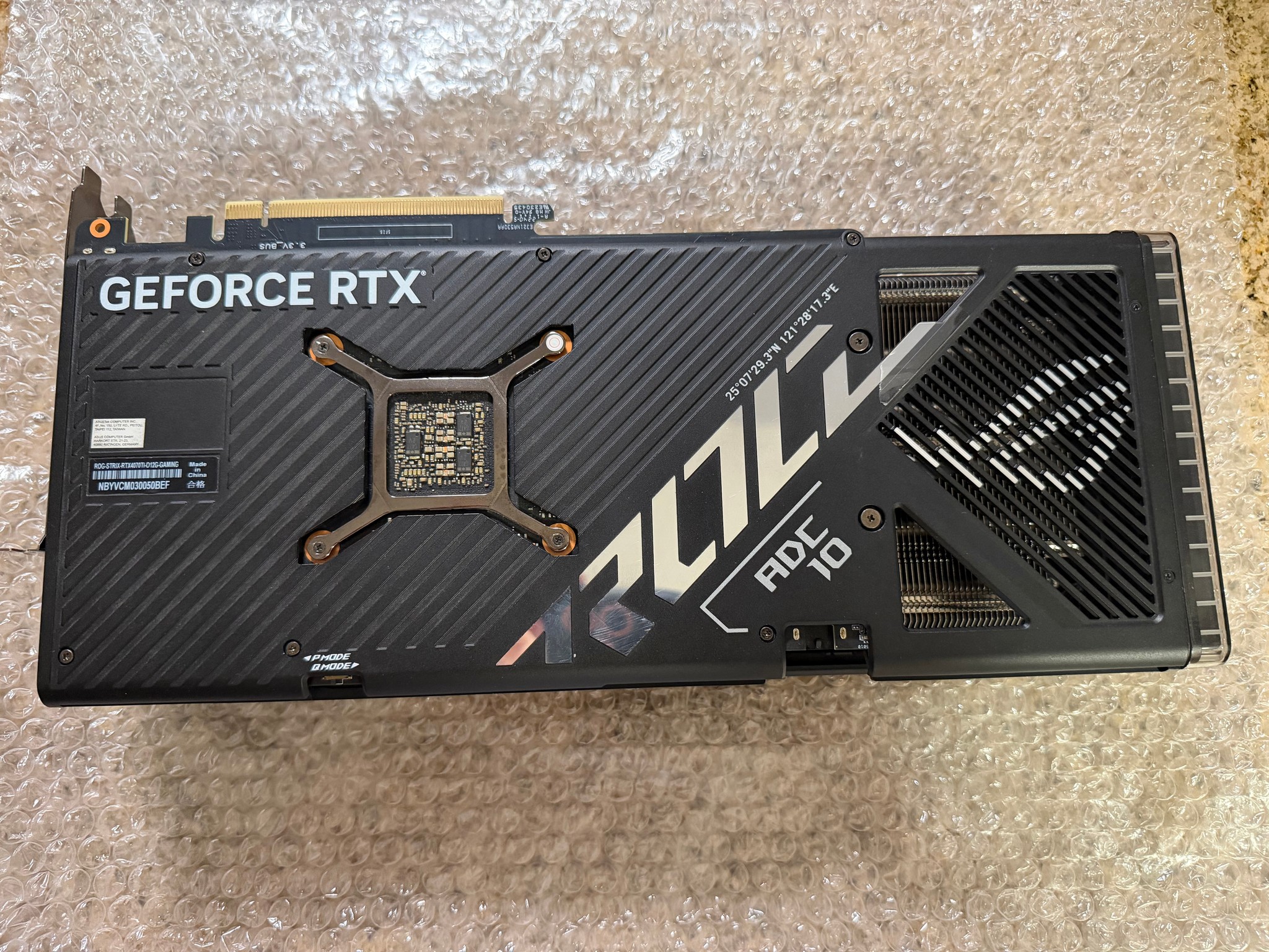 ASUS NVIDIA GeForce RTX 4070 Ti ROG Strix Overclocked Triple Fan 12GB GDDR6X PCIe 4.0 Graphics Card