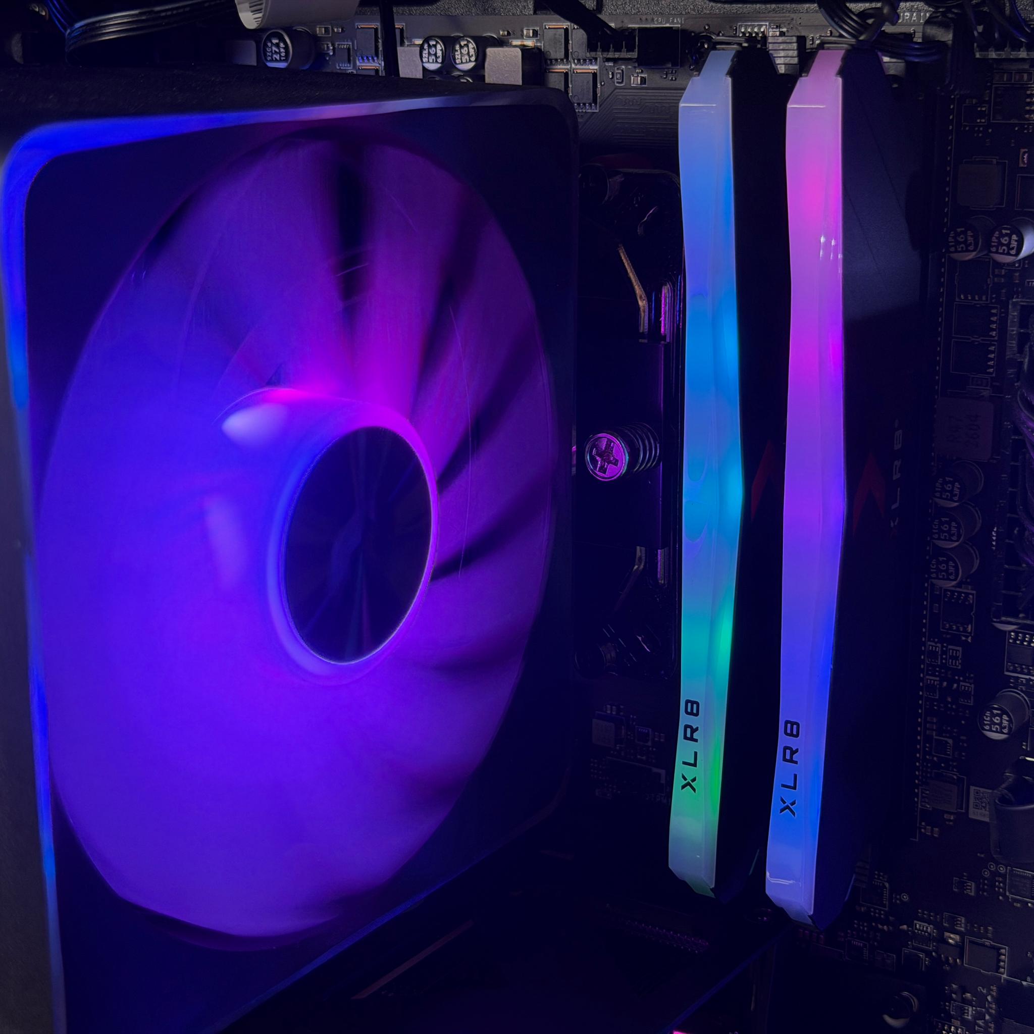 🖤♠️ Black Gaming PC ♠️🖤 RTX 5060 | Ryzen 5 5500 | 16gb RGB RAM | 1TB SSD - WiFi, BlueTooth