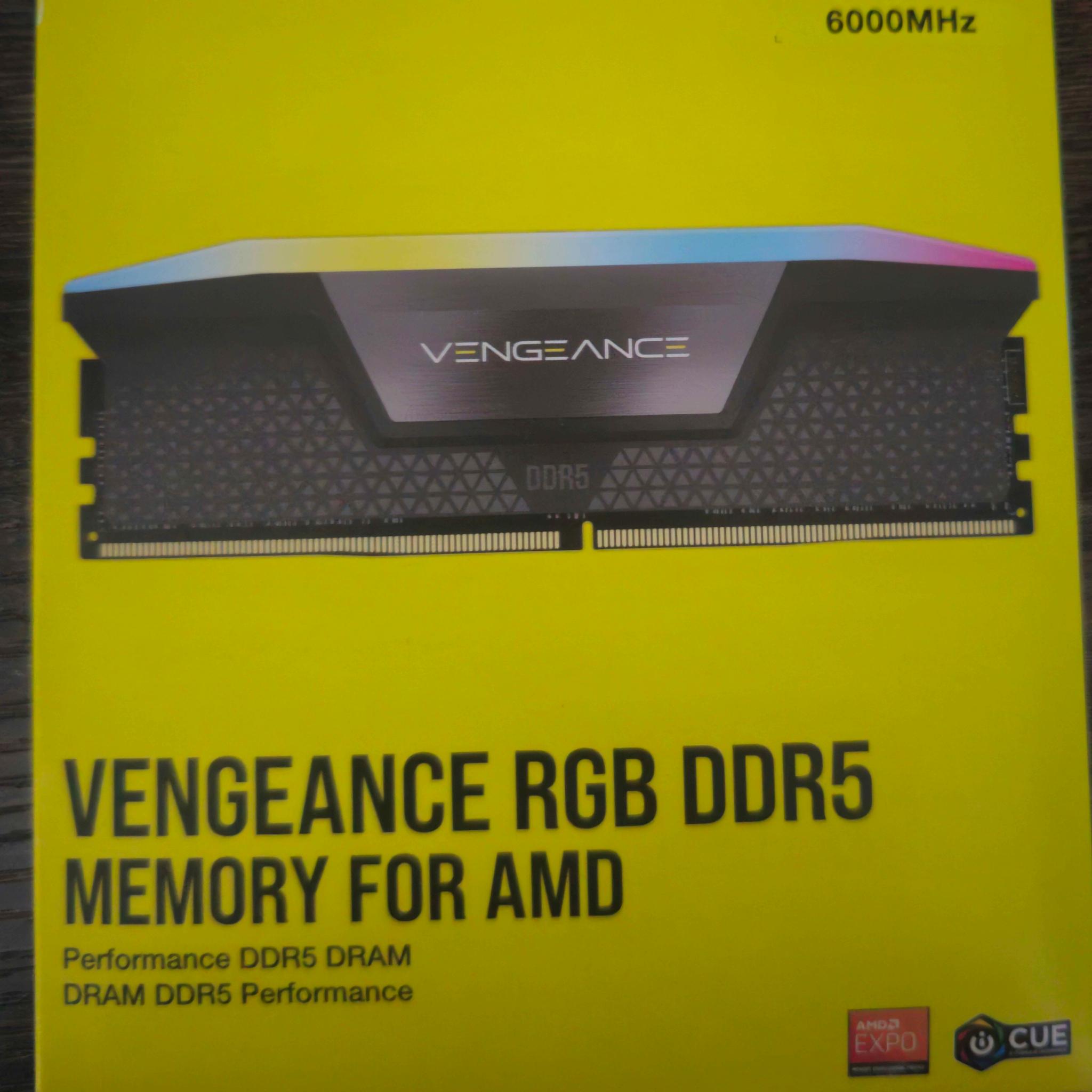 CORSAIR VENGEANCE RGB DDR5 (1x32GB) DDR5 6000MHz CL30