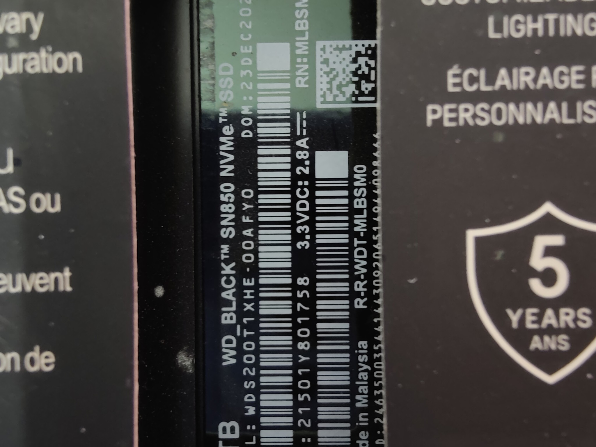BNIB WD_Black SN850 2TB