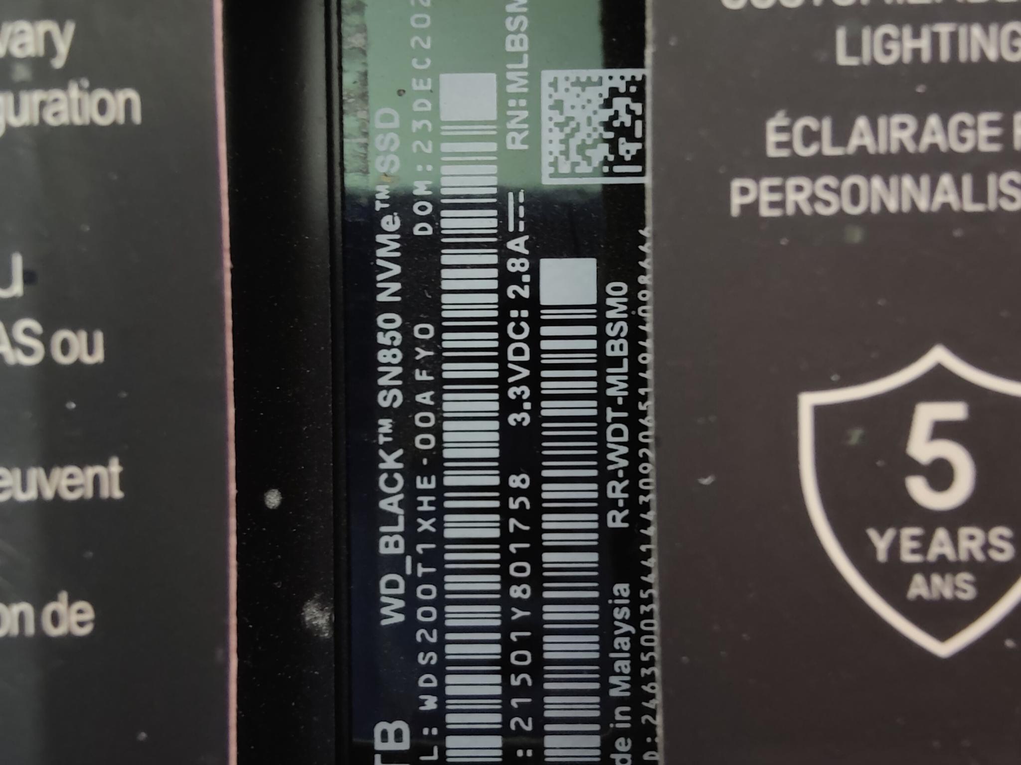 BNIB WD_Black SN850 2TB