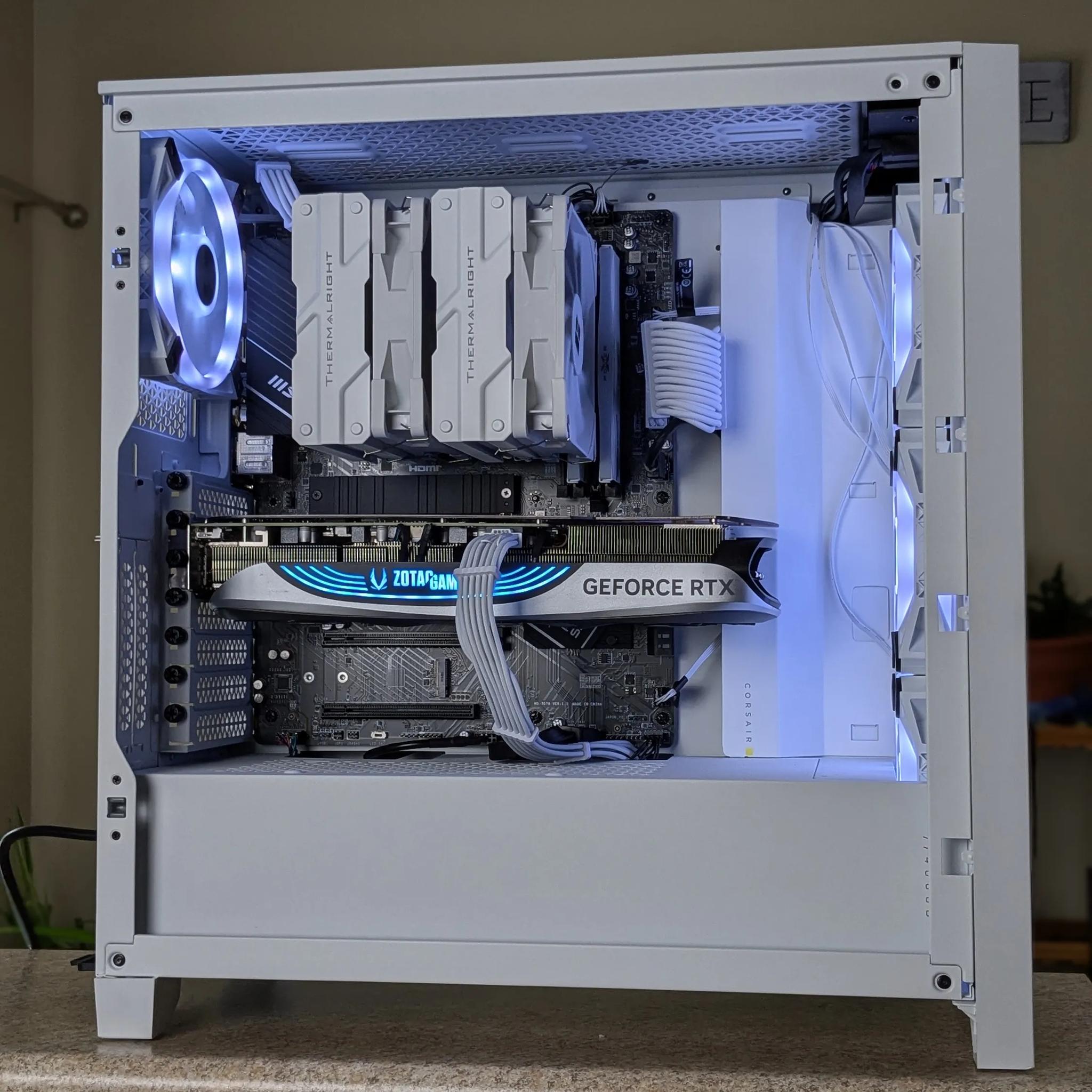 Mid Range Ryzen White Gaming PC - Ryzen 5 7500F - RTX 4070
