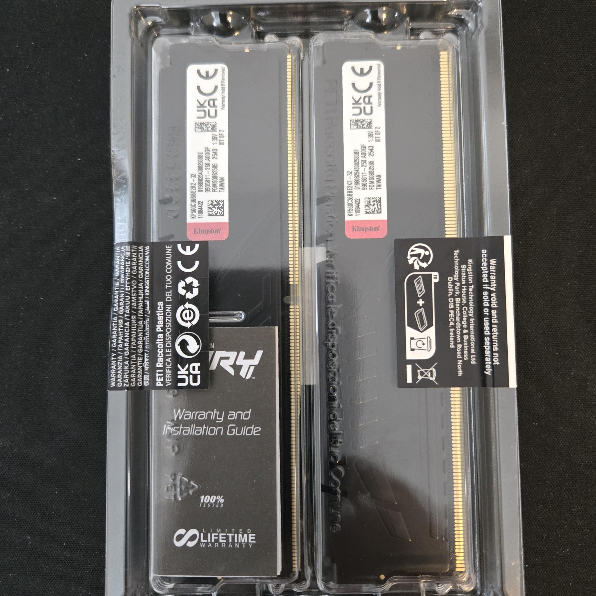 *Brand New In Box* 32gb (2x16) 6000MT/s Kingston Fury DDR5