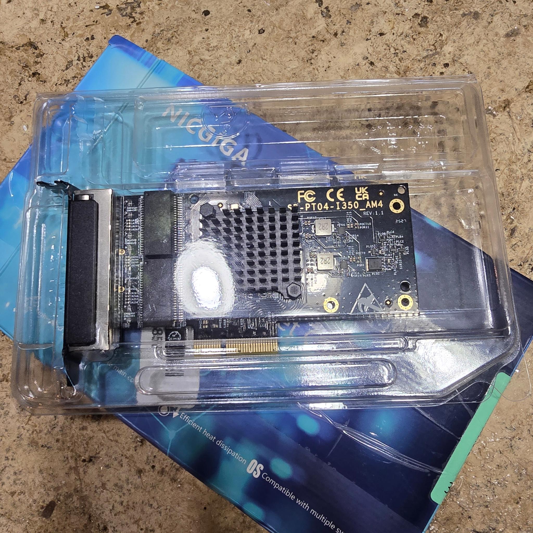 4 Port Gigabit Base-T Network Card Intel I350 Controller NICGIGA 4 Port 1G PCIe Ethernet Adapter NIC