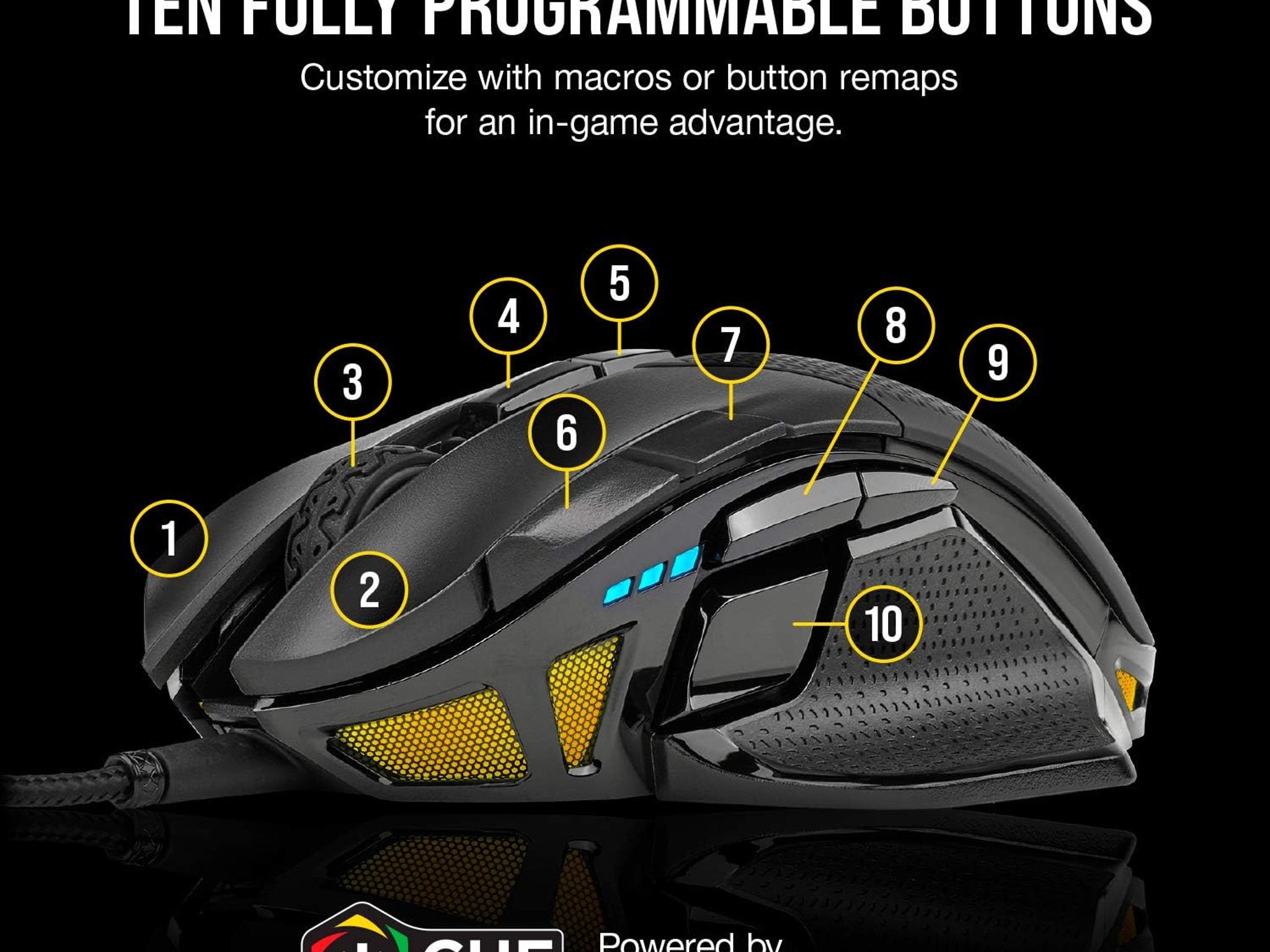 Corsair NIGHTSWORD RGB Tunable FPS/MOBA Gaming Mouse (Revival Series)