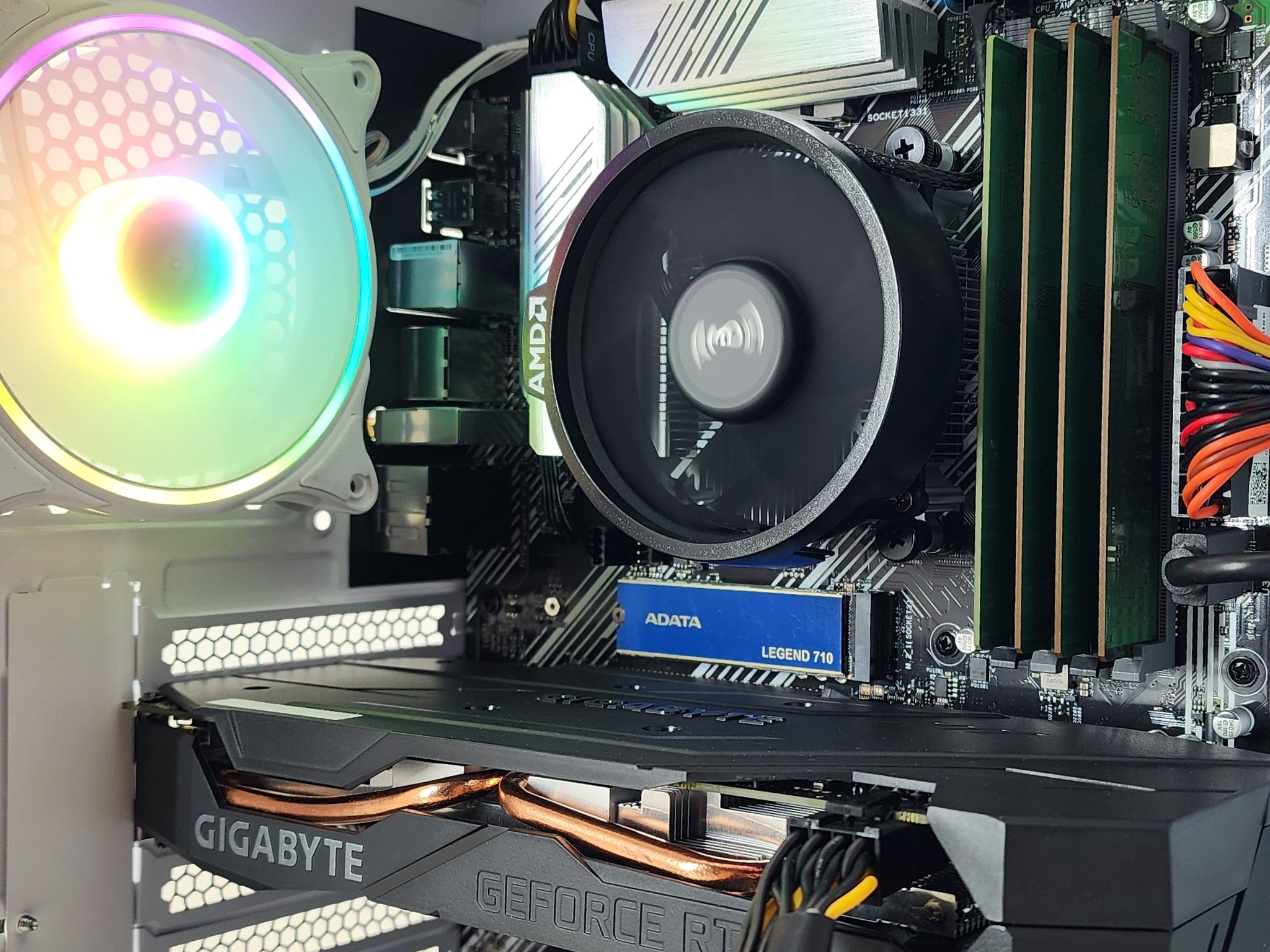 Gaming PC Ryzen 5 5500 16GB RAM 512GB SSD+500GB HDD RTX 2060 12GB Win11 Computer