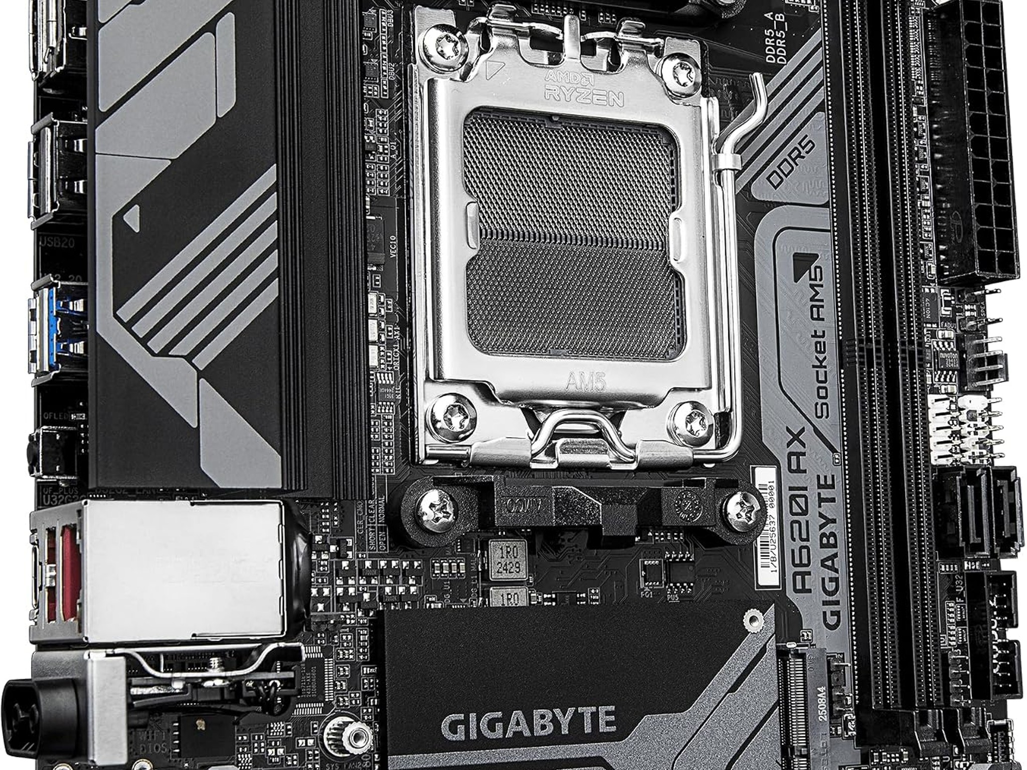 GIGABYTE A620I AX (AM5, Mini‑ITX) Motherboard – New, OG Box Included