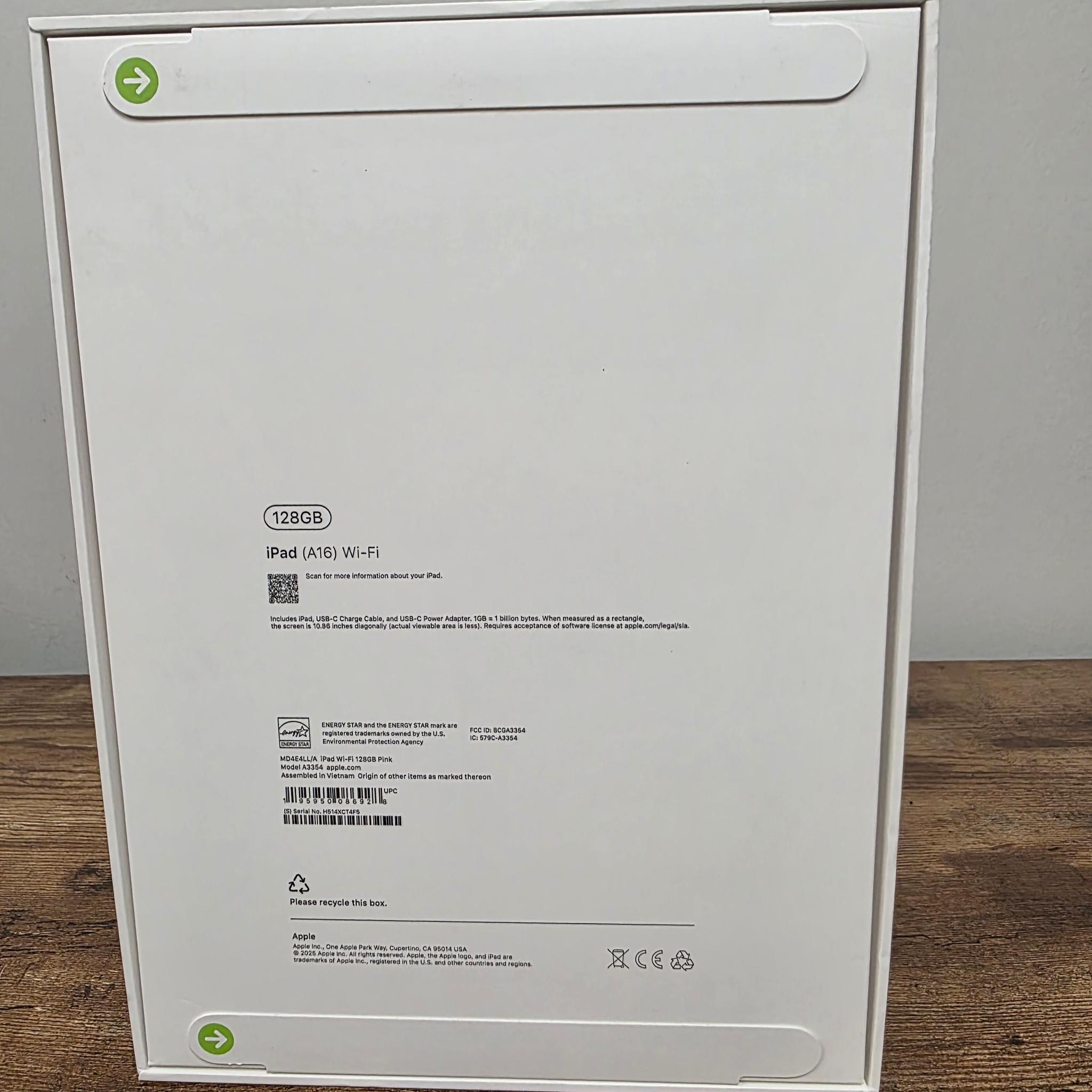 Brand New IPad A16 128gb Wifi pink