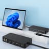 Thunderbolt 4 Dock Dual HDMI+VGA with Power Adapter Compatible with Surface Pro USB C MacBook