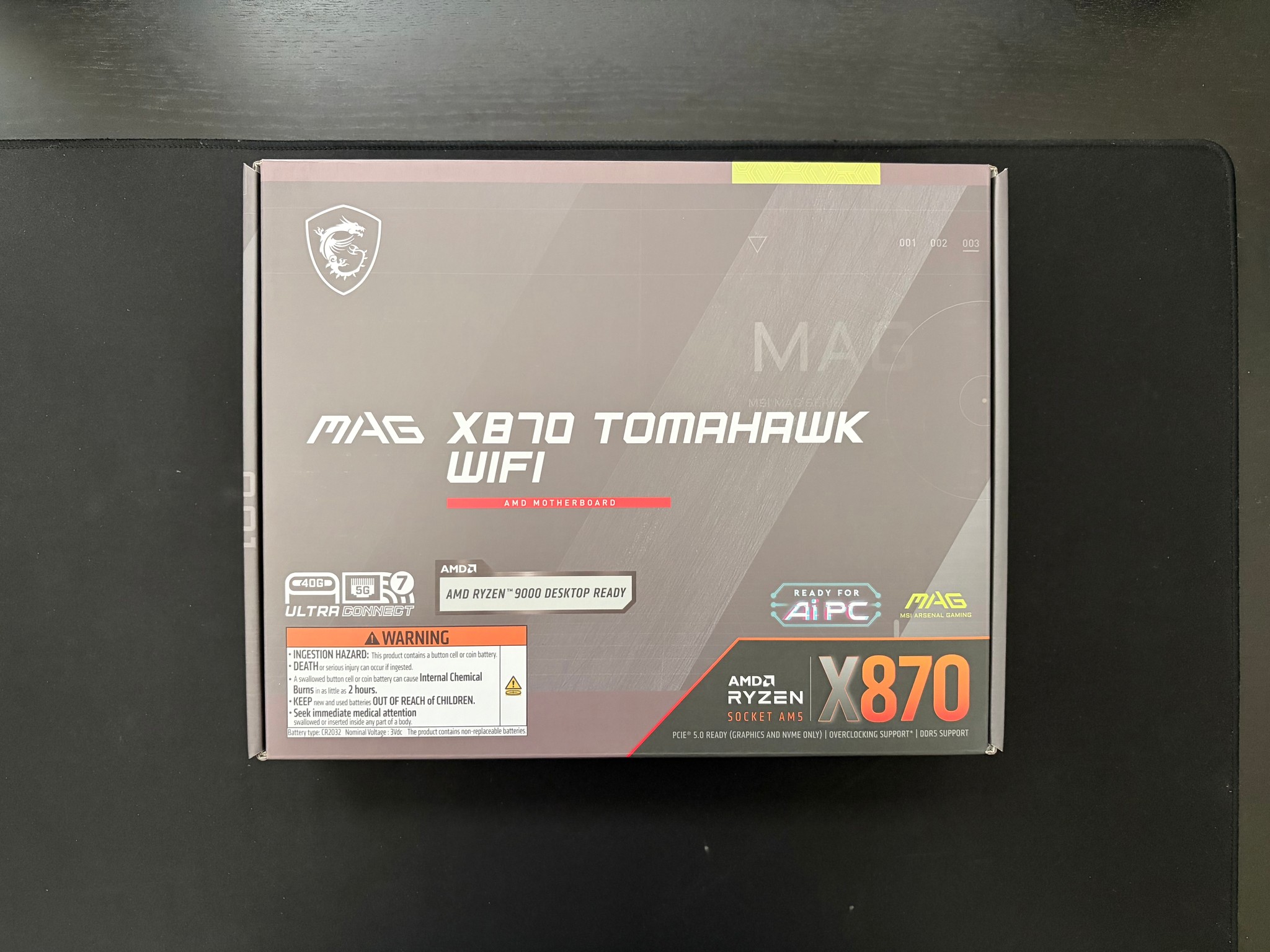 MSI MAG X870 TOMAHAWK WIFI AM5 ATX Gaming Motherboard AMD Wi-Fi 7