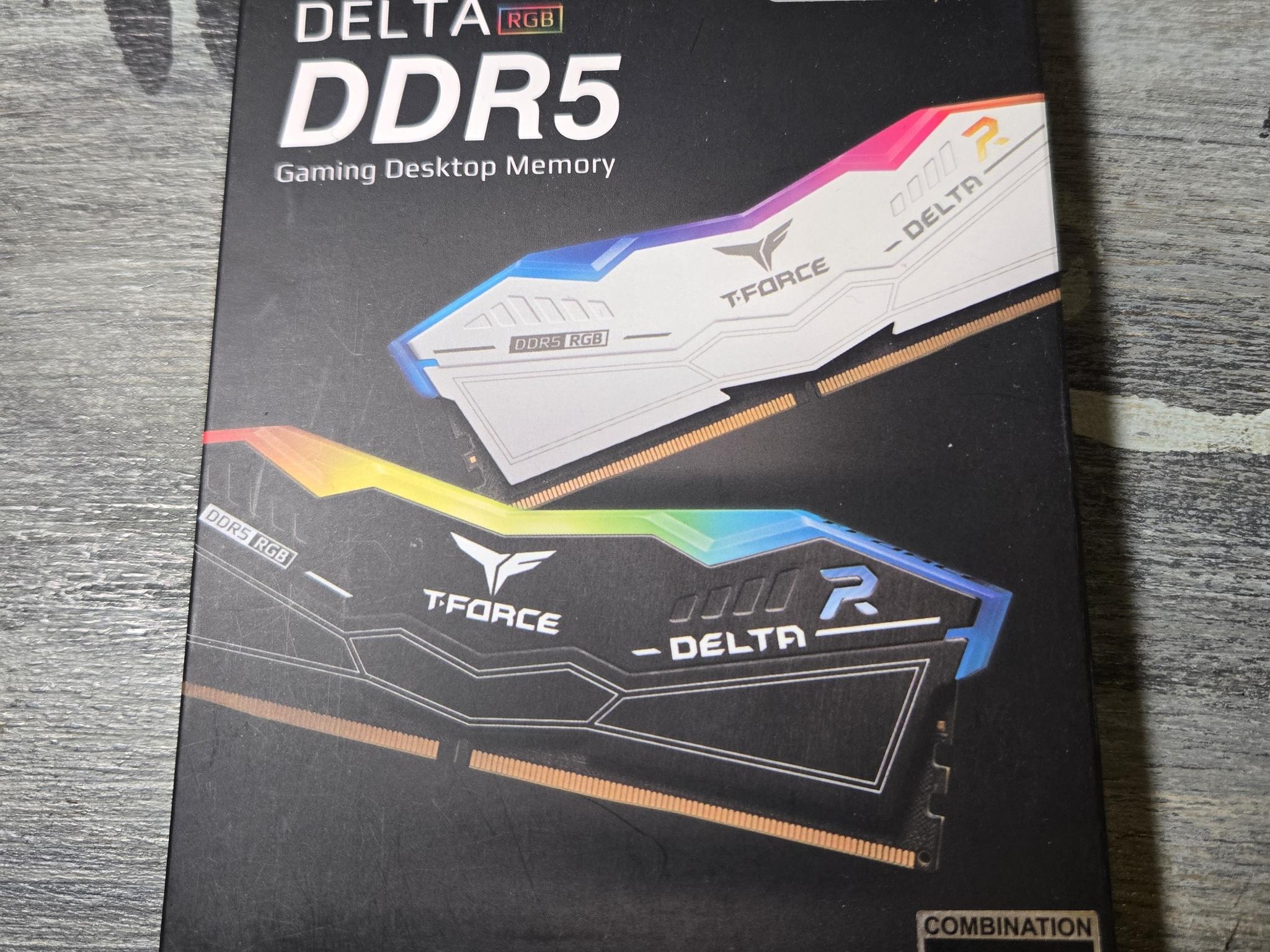 16gb (2x8)  T-Force White RGB, 6000MHz ,CL38