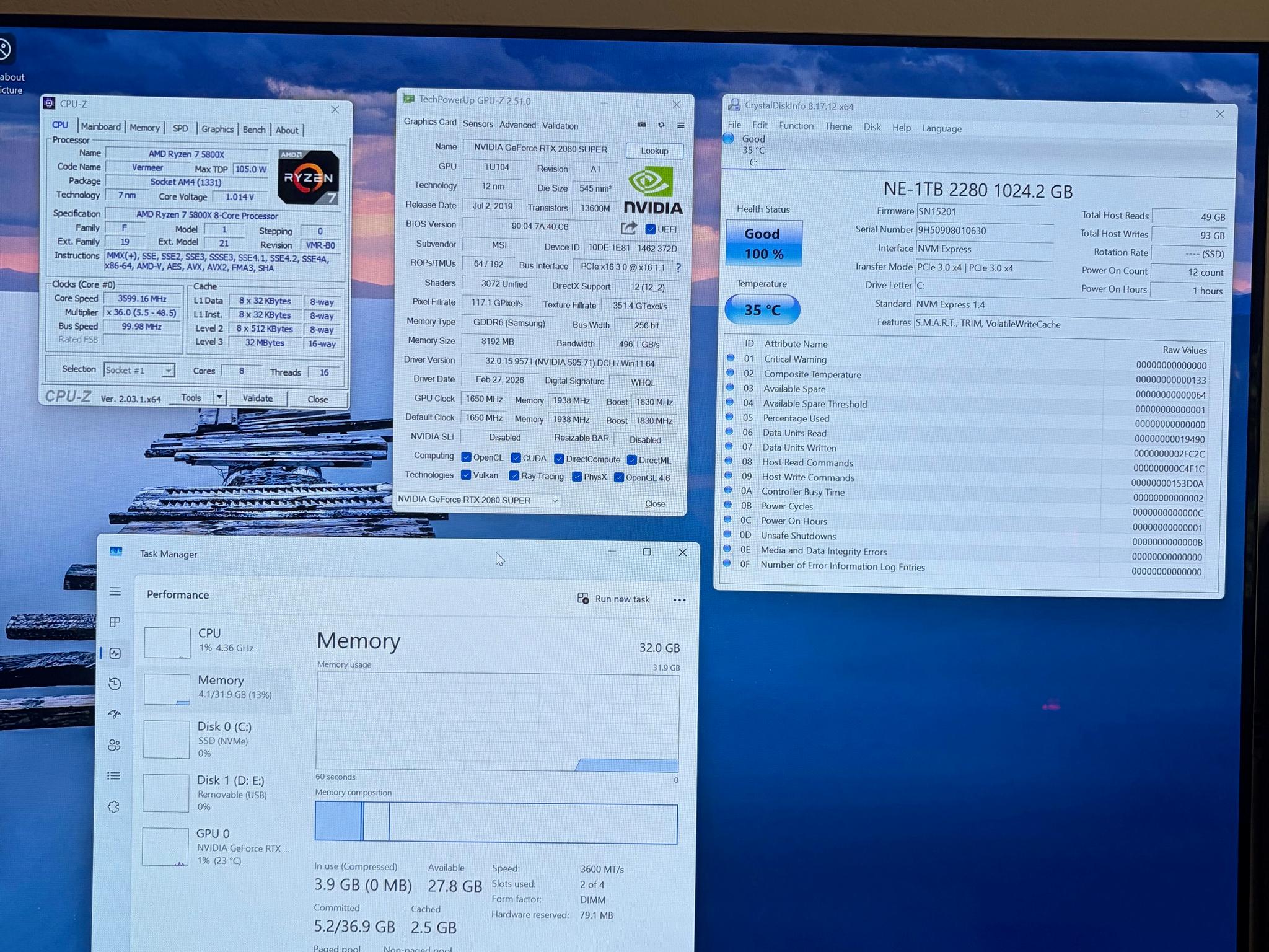 Custom Gaming PC: Ryzen 7 5800x & MSI 2080 Super