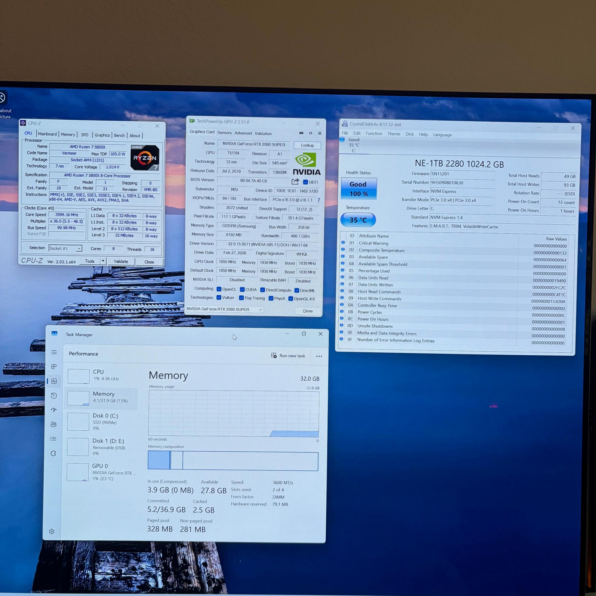 Custom Gaming PC: Ryzen 7 5800x & MSI 2080 Super