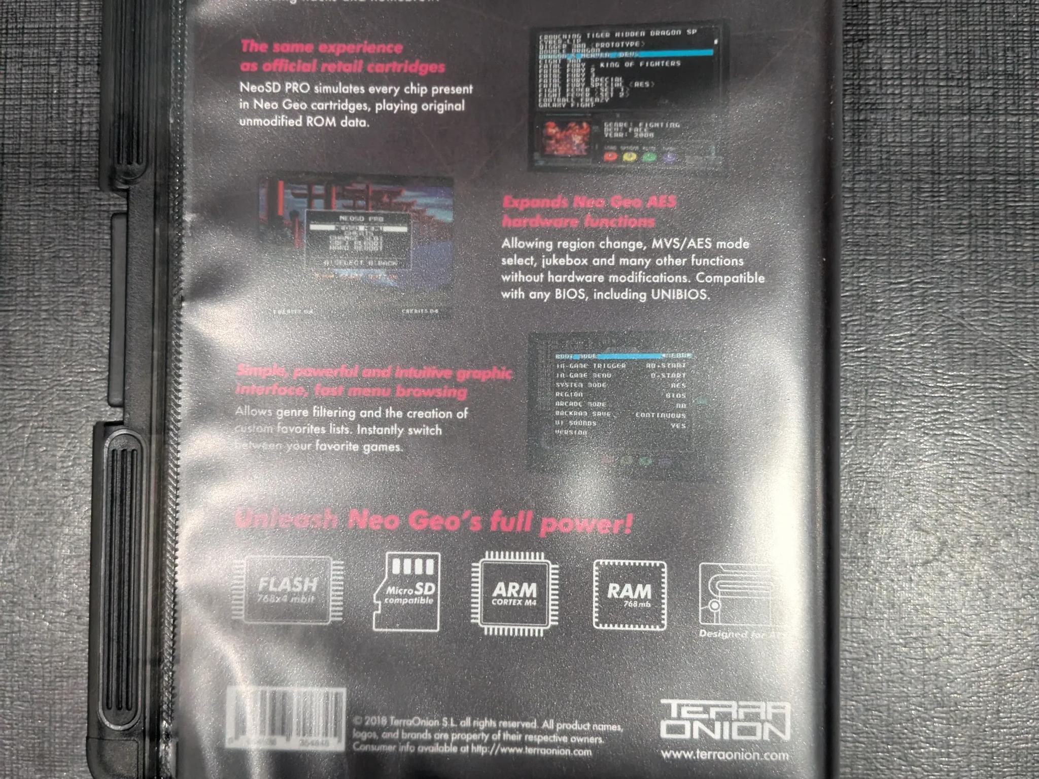 Terraonion NeoSD Pro AES – Neo Geo Flashcart (Excellent Condition)