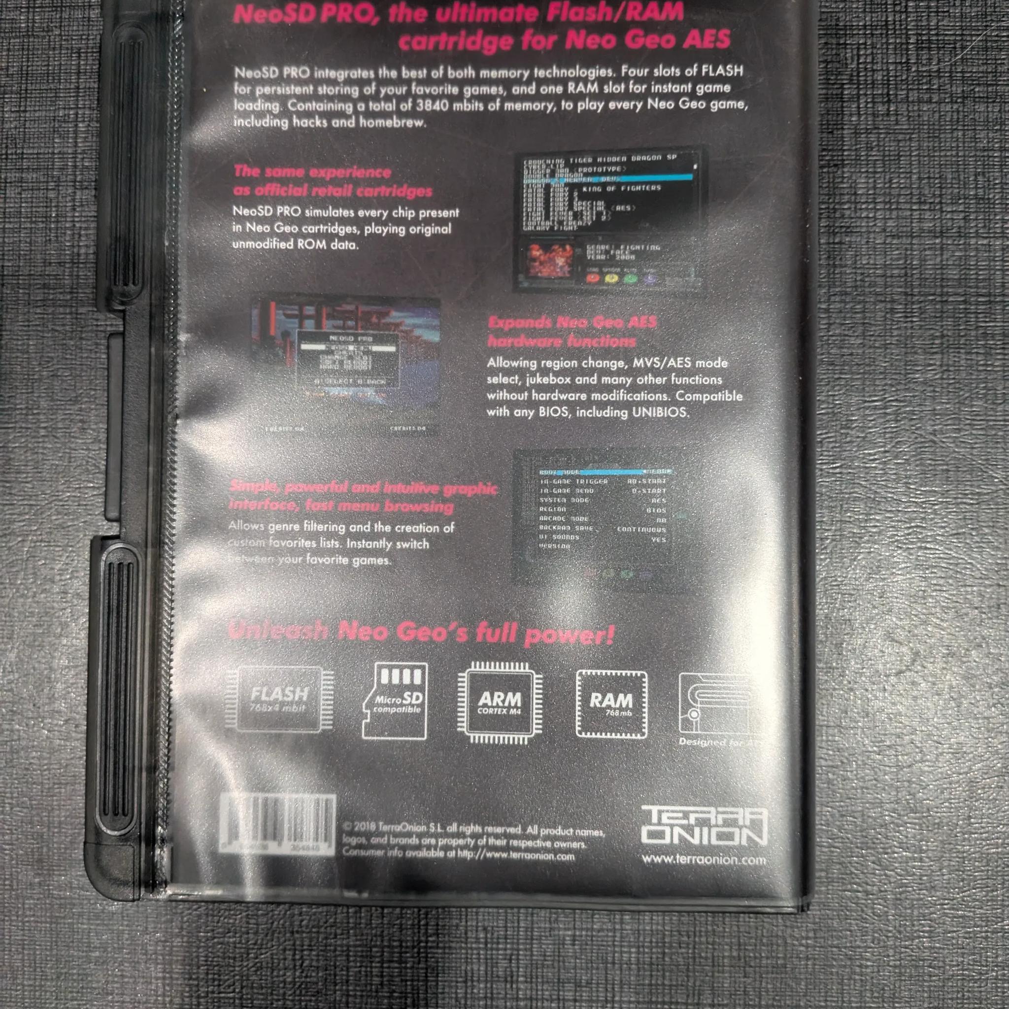 Terraonion NeoSD Pro AES – Neo Geo Flashcart (Excellent Condition)