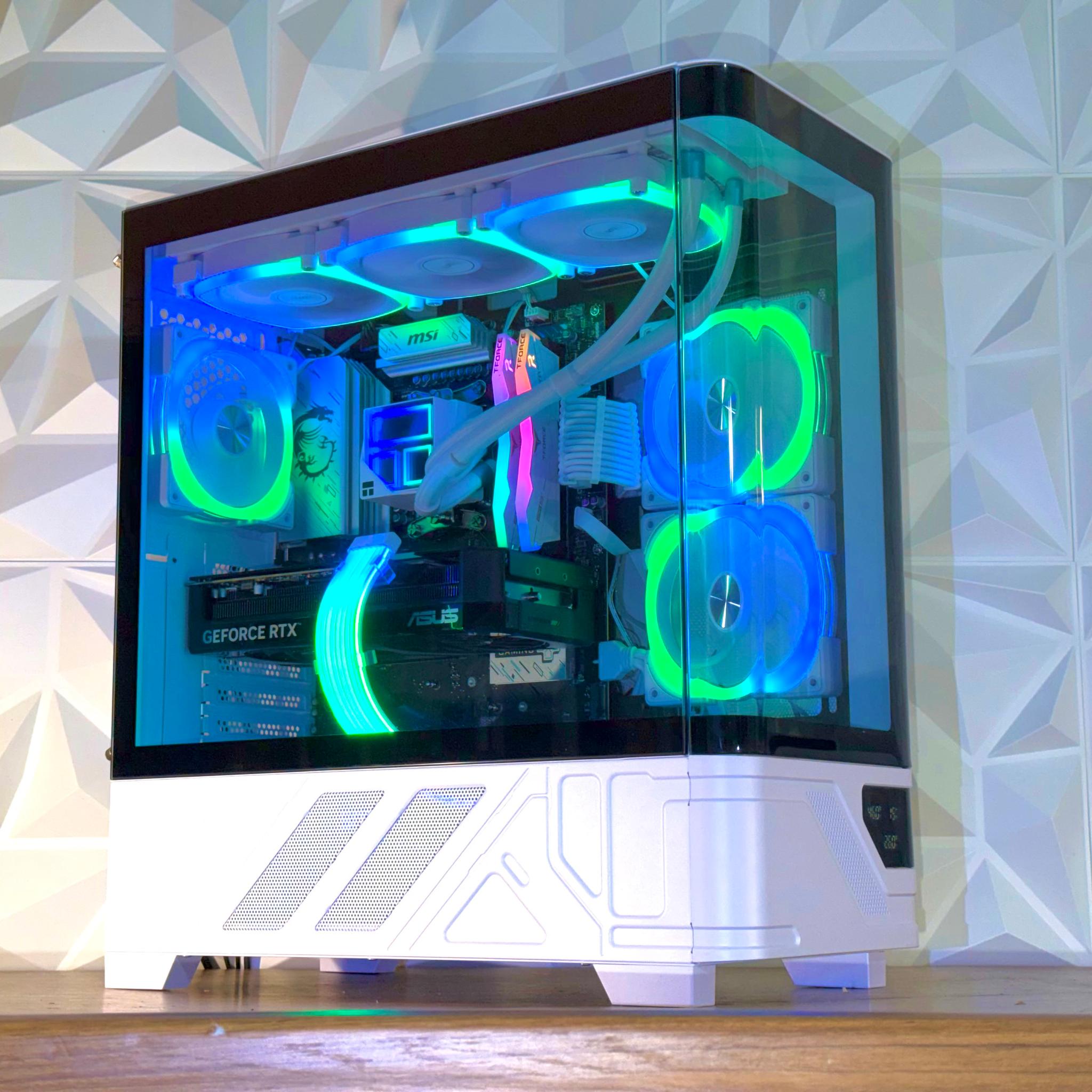 ❄️Ryzen 7600X3D + 9070XT/RTX 5070 |32GB DDR5| 1TB SSD | Windows 11 Pro ❄️ “AURORA CUBE” LCD PC