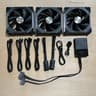 *LIKE NEW* Lian-Li UNI Fan SL120 v2 Fans with Controller (black, triple pack)